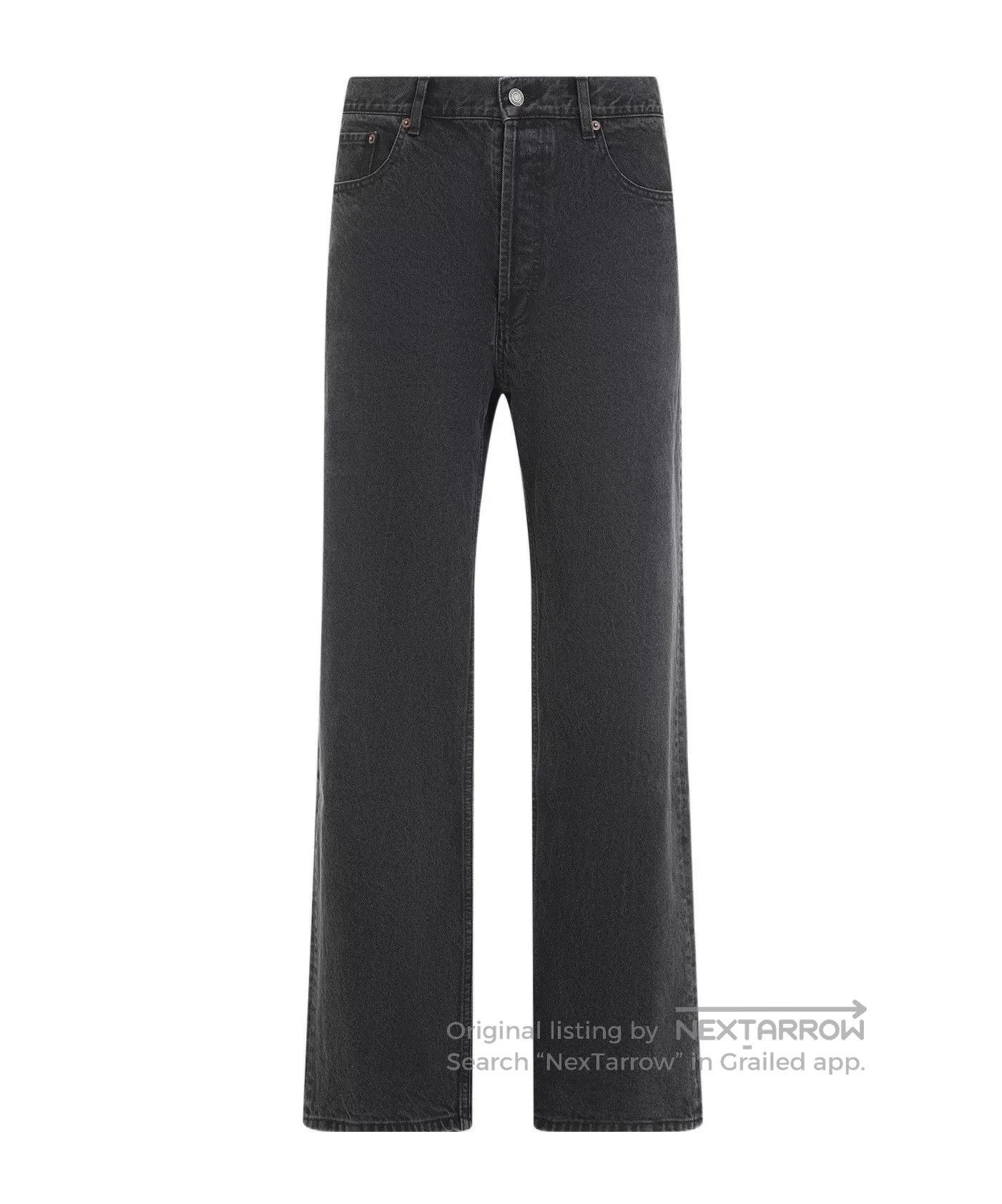 Saint Laurent Paris Saint Laurent Black High-Waist Straight Jeans. Size US 32 / EU 48 - 7 Thumbnail