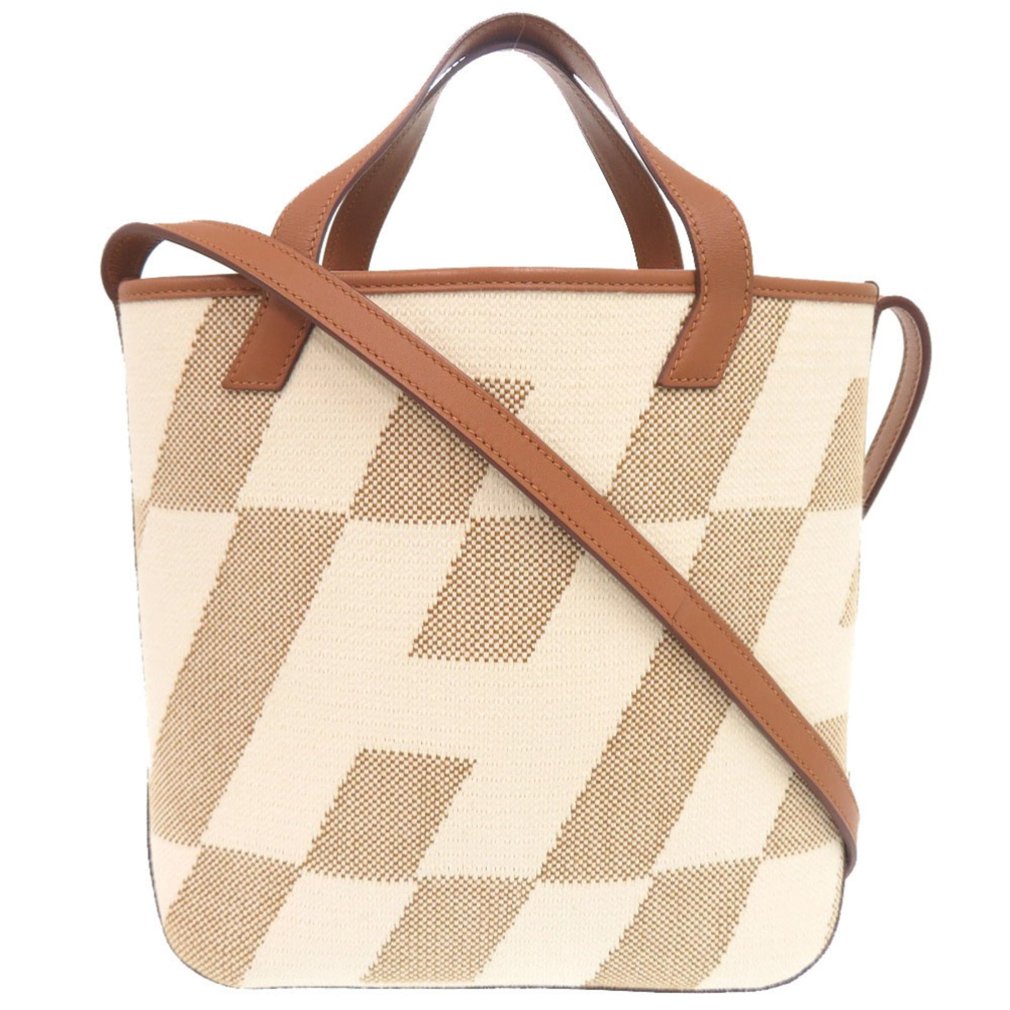 Hermes Excellent condition Hermes H Ambier PM Tote Bag/Shoulder Bag in Veau Swift Toile Leather, Gold, U stamp (2022 production) 1756HERMES Size ONE SIZE - 1 Thumbnail