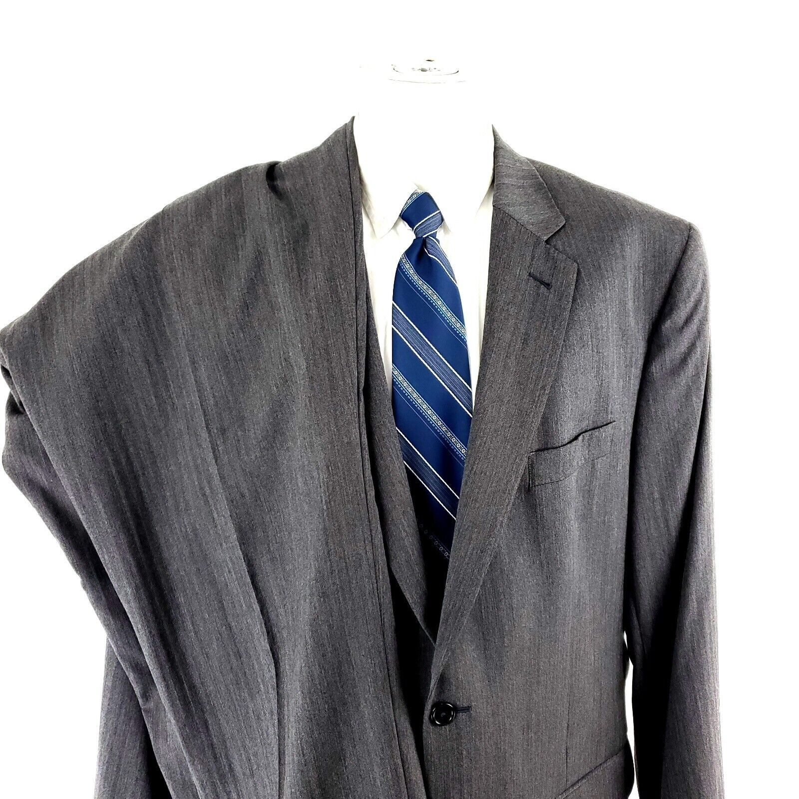 Jos. A. Bank Jos A Bank Signature Wool 2 Button 2 Piece Suit 46L Gray Her Size 46L - 1 Thumbnail