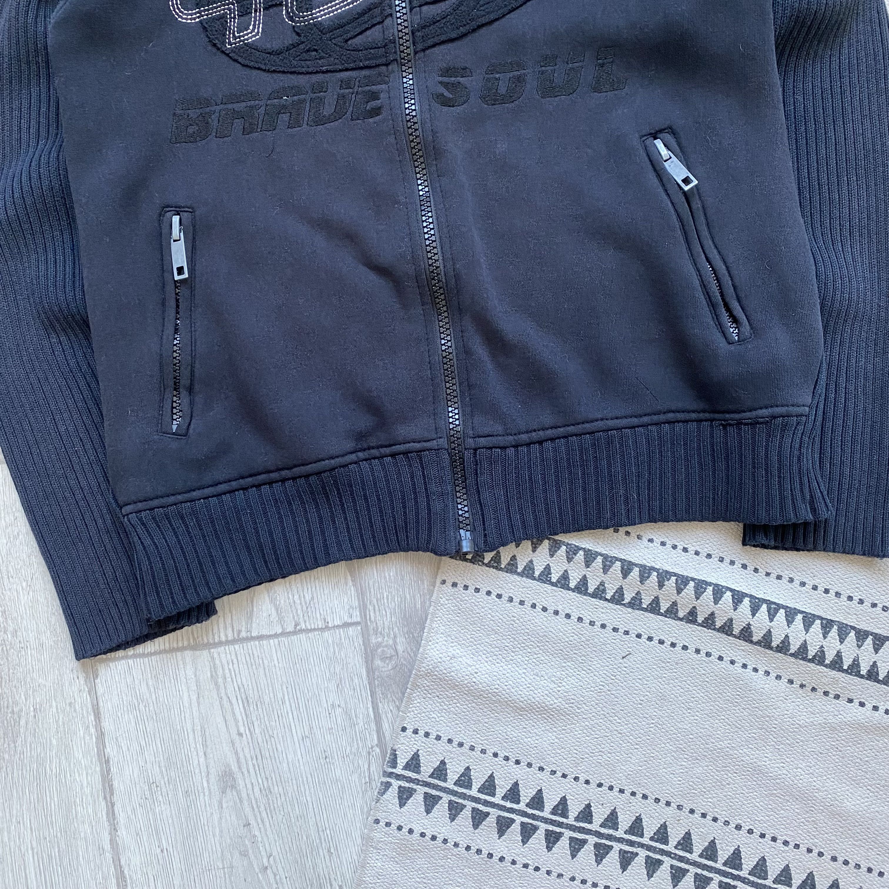 Energie Y2K Vintage 90s Diesel style Faded Ribbed knit sweater zip Size US M / EU 48-50 / 2 - 3 Thumbnail
