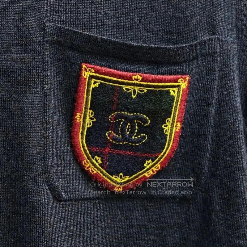 Chanel Chanel Navy Wool Long Sleeve Dress . Size S / US 4 / IT 40 - 5 Thumbnail