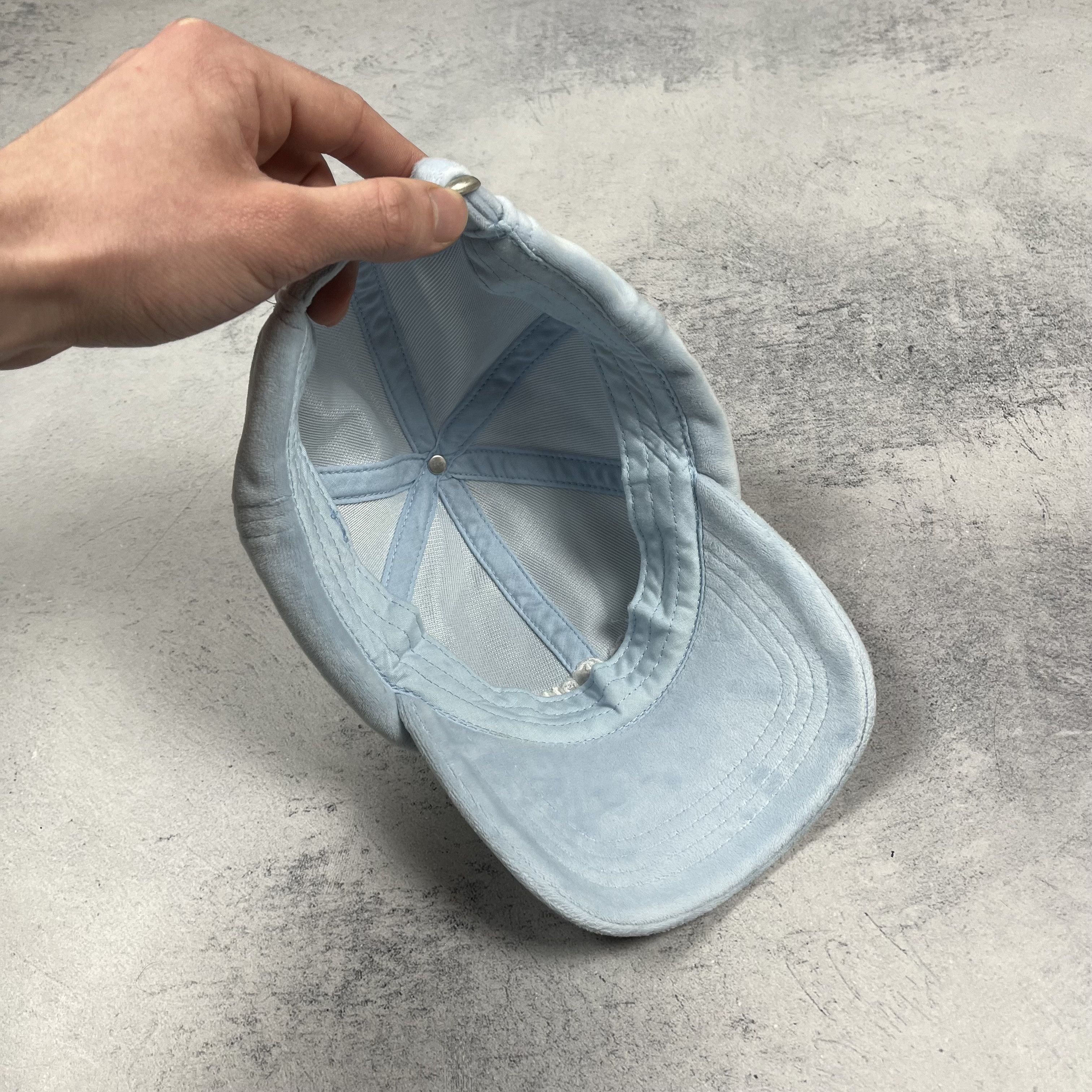 Juicy Couture Juicy Couture Baby Blue Y2K Velour Baseball Cap Size ONE SIZE - 6 Thumbnail
