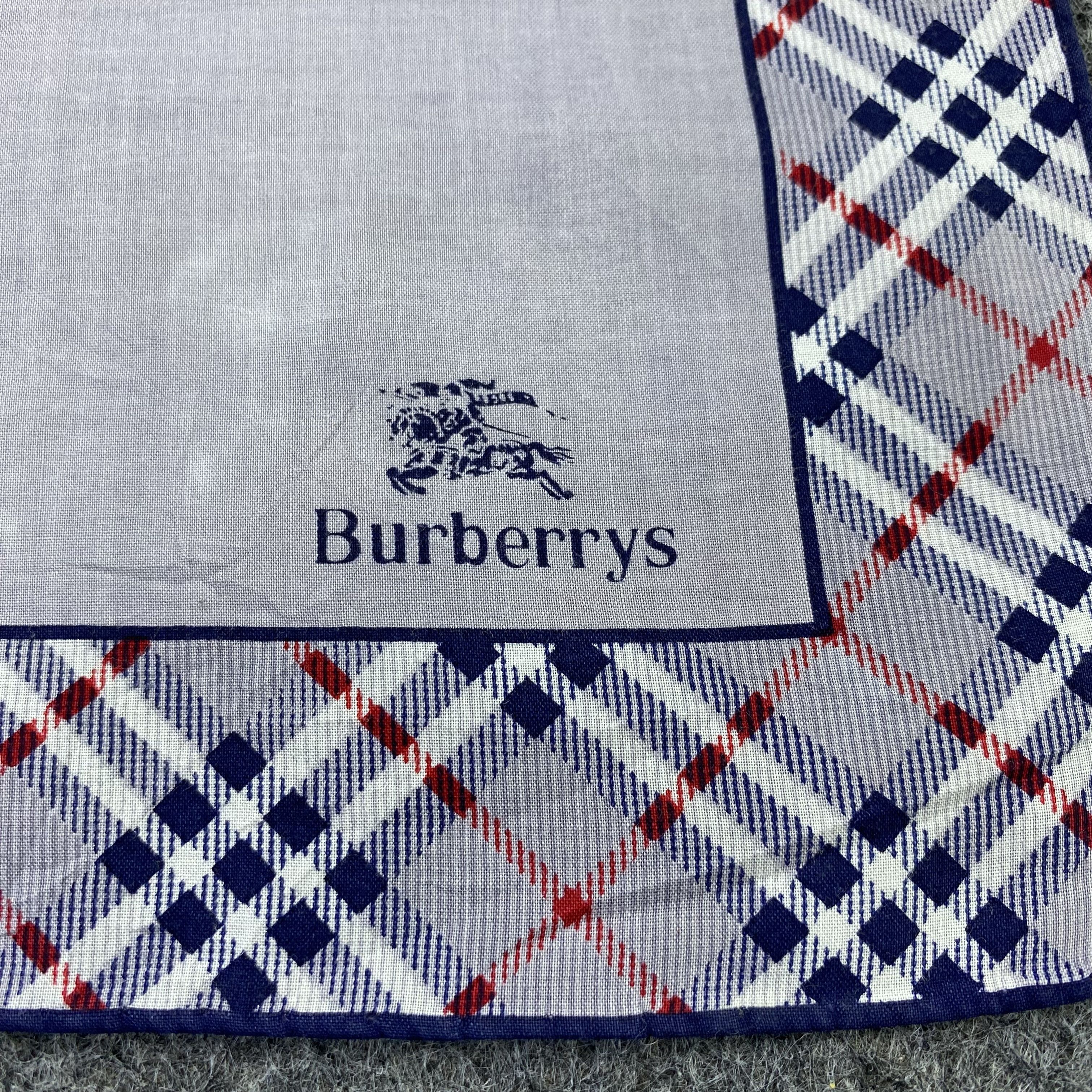 Burberry × Vintage Burberry Handkerchief / Bandana / Neckerchief -B1277 Size ONE SIZE - 5 Thumbnail