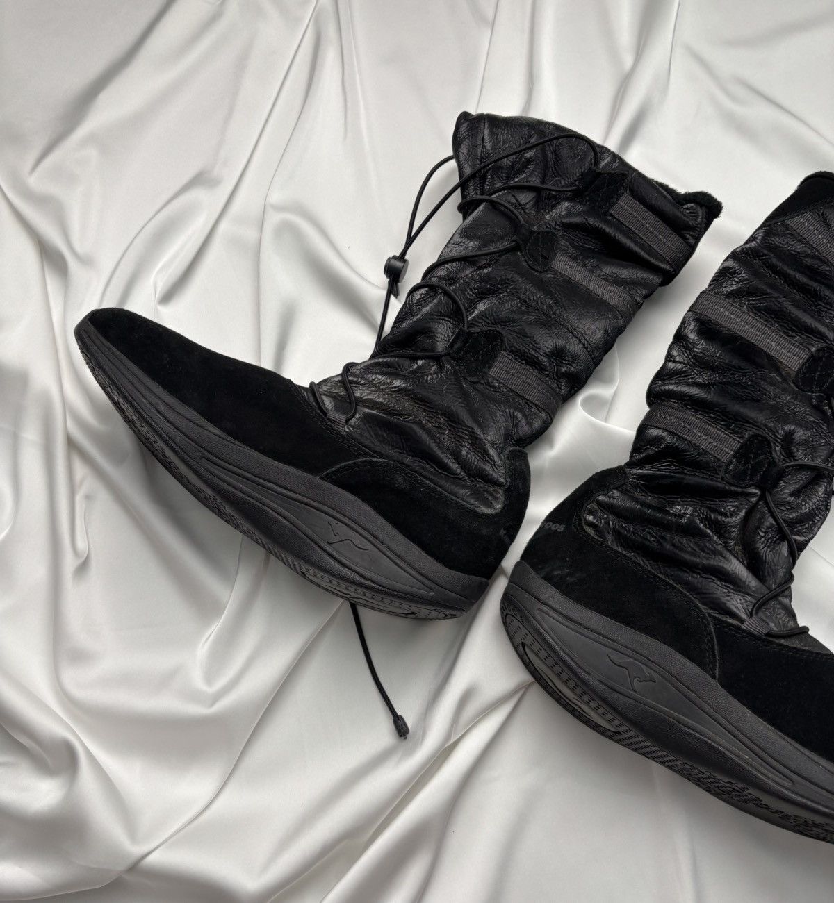 KangaROOS Kangaroos adjustable black goth boots with straps Size US 9 / IT 39 - 8 Thumbnail