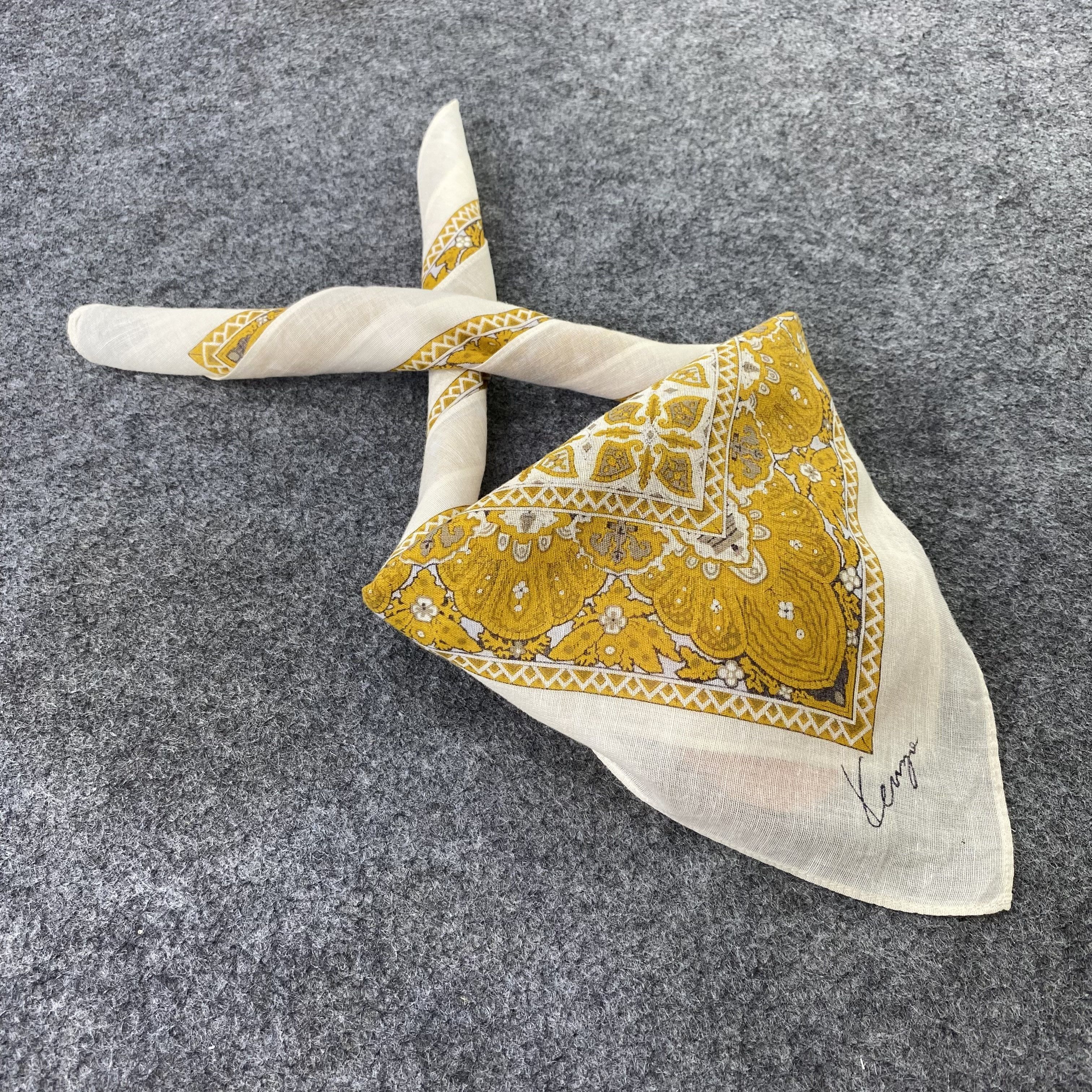 Kenzo × Vintage Kenzo Handkerchief / Bandana / Neckerchief-B837 Size ONE SIZE - 1 Thumbnail