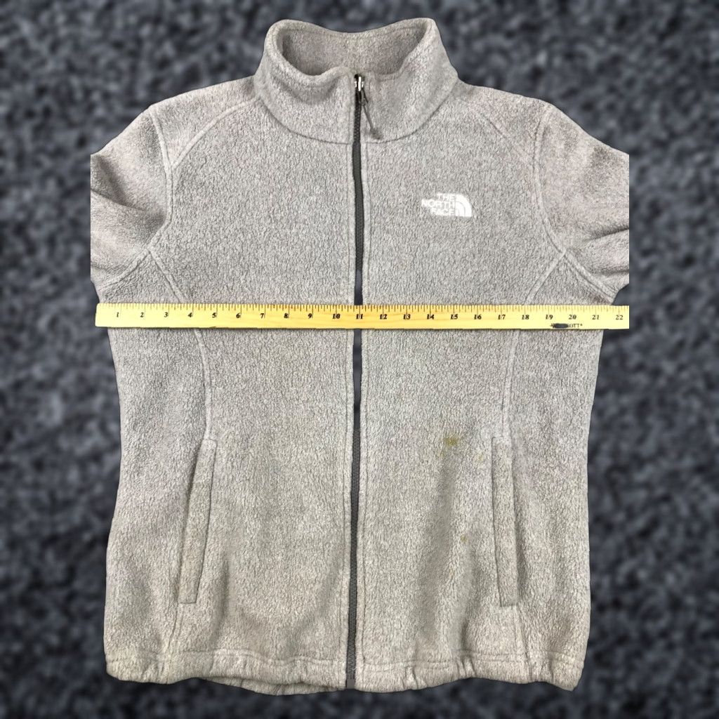 The North Face The North Face Jacket Women's L Gray Full Zip High Neck Fleece Pockets Logo Jacket Womens L Gray Logo Size L / US 10 / IT 46 - 1 Thumbnail