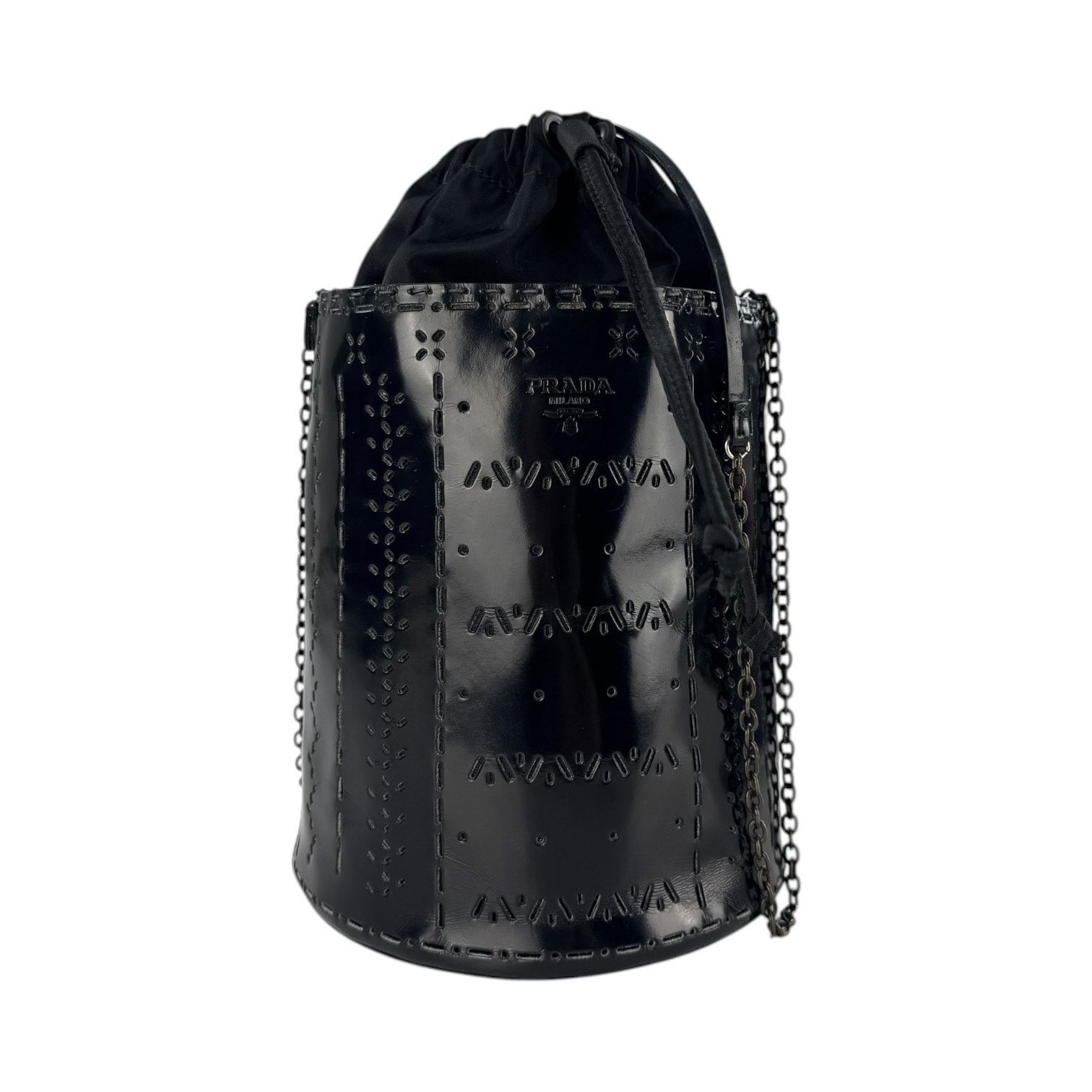 Prada Prada Vintage Perforated Chain Bucket Bag Size ONE SIZE - 1 Thumbnail
