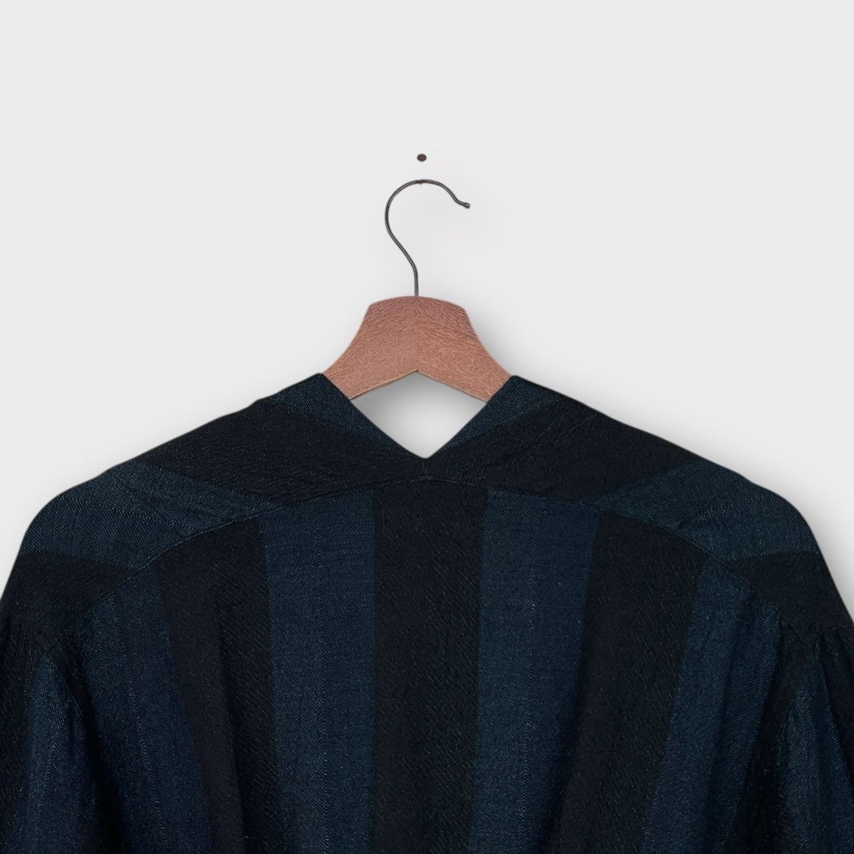 Issey Miyake ISSEY MIYAKE PLANTATION INDIGO MINIMALIST STRIPED COAT Size US M / EU 48-50 / 2 - 7 Thumbnail