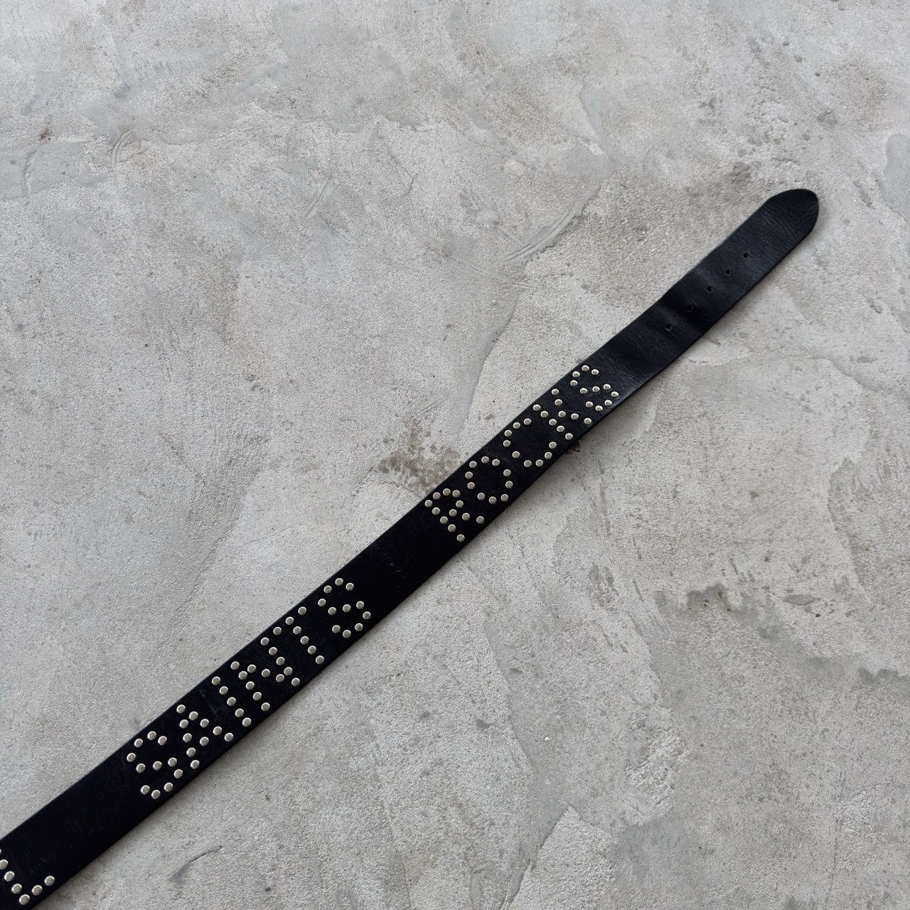 Allsaints Vintage AllSaints Rocks Studded Leather Belt Silver Punk Y2K Size ONE SIZE - 4 Thumbnail