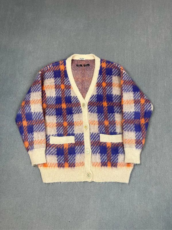 Miu Miu Miu Miu Color Block Wool Cardigan Sweater 0089 Size XS / US 0-2 / IT 36-38 - 1 Thumbnail