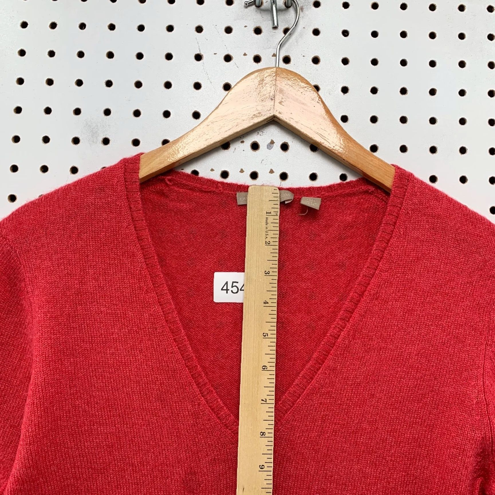 Vintage Cashmere Addiction Sweater Womens Medium Red V Neck Long Sleeve Size M / US 6-8 / IT 42-44 - 7 Thumbnail