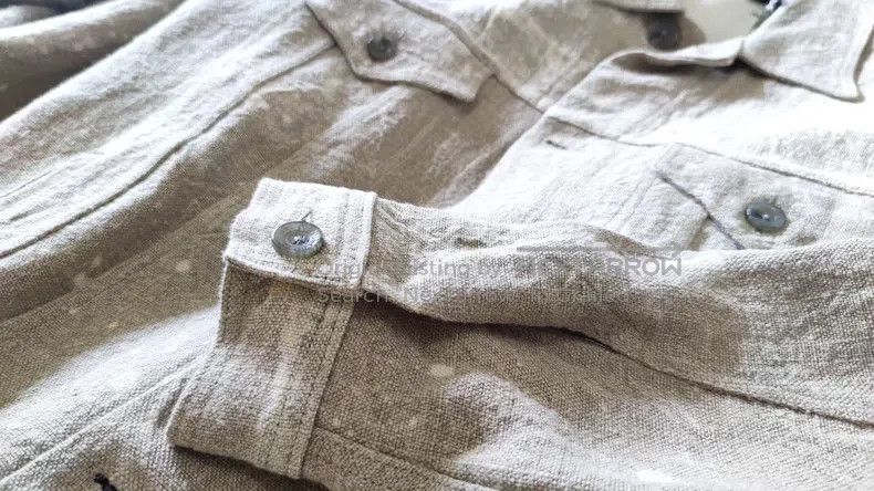Song For The Mute Song For The Mute Coarse Linen Splatter Craftsman Jacket Size US M / EU 48-50 / 2 - 6 Thumbnail