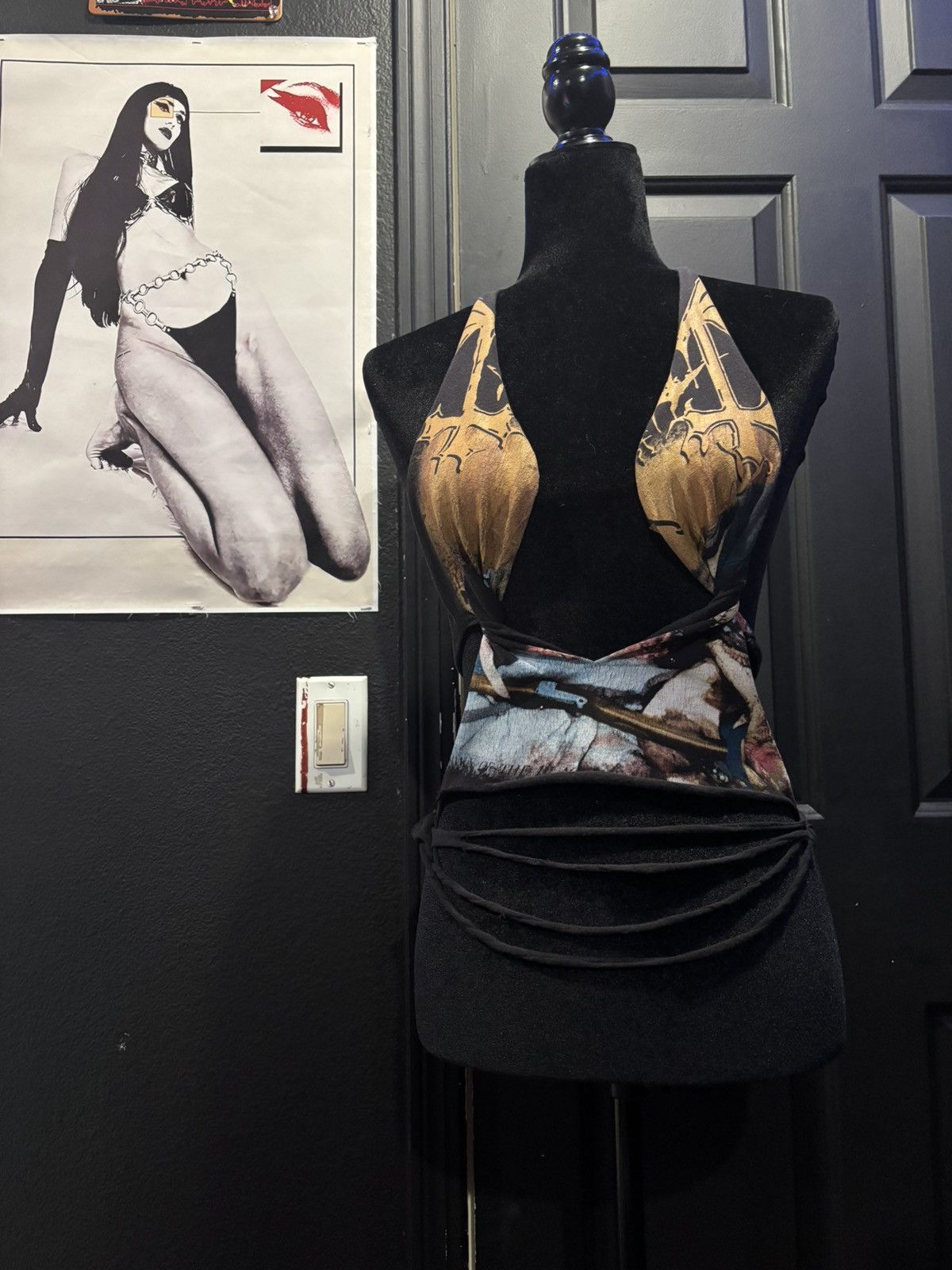 Other Handmade punk Black mayhem band halter top Size ONE SIZE - 1 Thumbnail