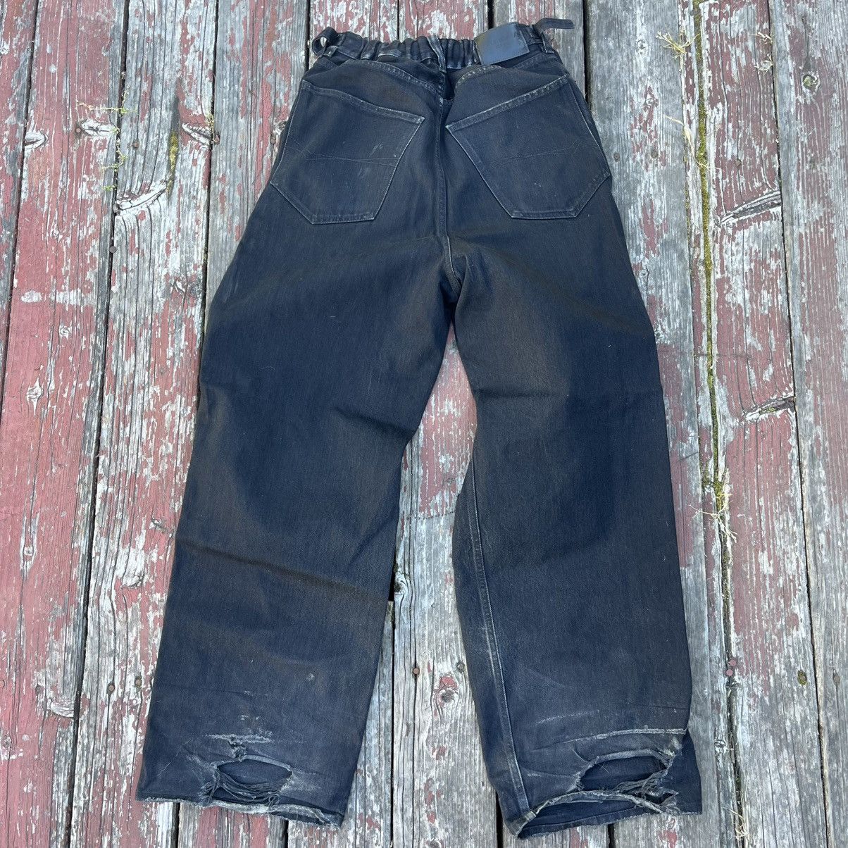Balenciaga Balenciaga Black Baggy Ripped Skater Distressed Denim Jeans Size US 30 / EU 46 - 2 Thumbnail