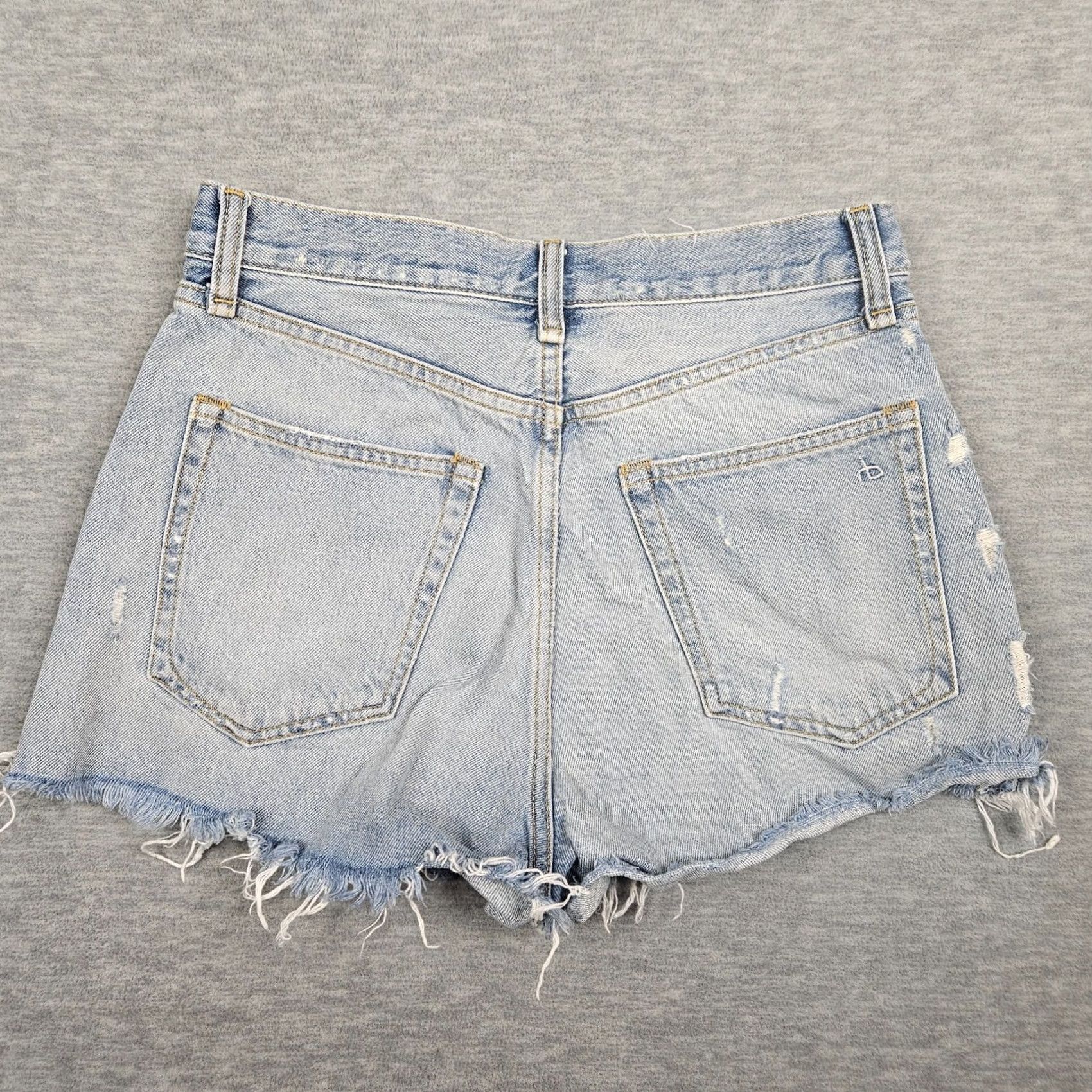 Rag & Bone rag & bone Maya 100% Cotton Blue High Rise Distressed Short Size 27 Size 27" / US 4 / IT 40 - 2 Thumbnail