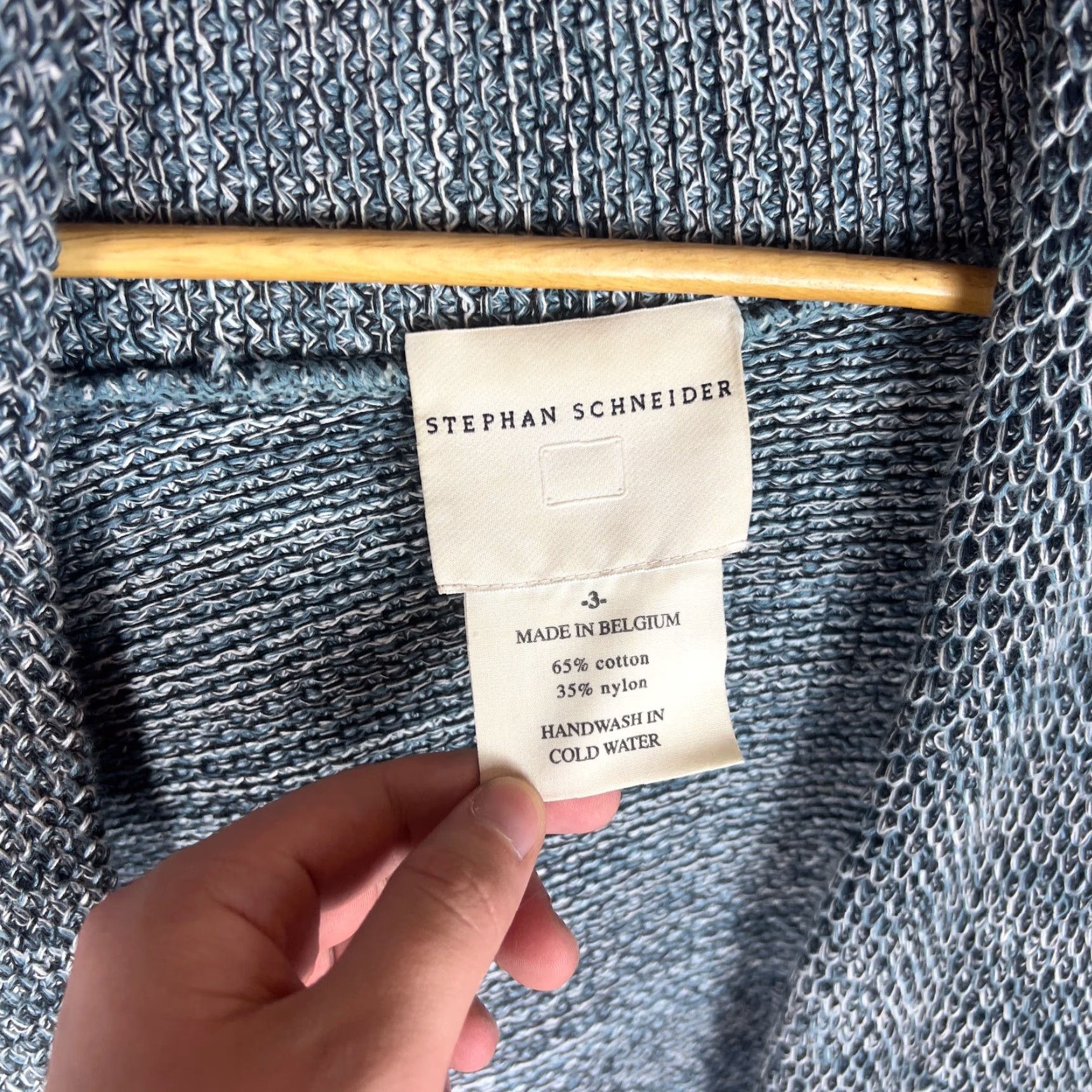 Stephan Schneider Stephan Schneider Cardigan Blue Nylon Unisex Size 3 Sweater Size US S / EU 44-46 / 1 - 4 Thumbnail