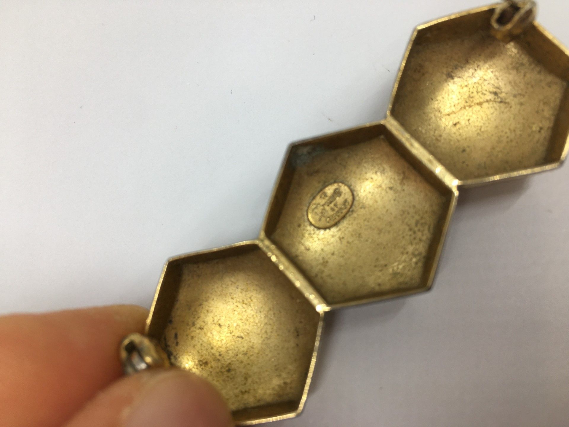 Vintage GROSSE GERMANY c. 1969 TRIPLE HONEYCOMB BROOCH AVANT GARDE Size ONE SIZE - 2 Thumbnail