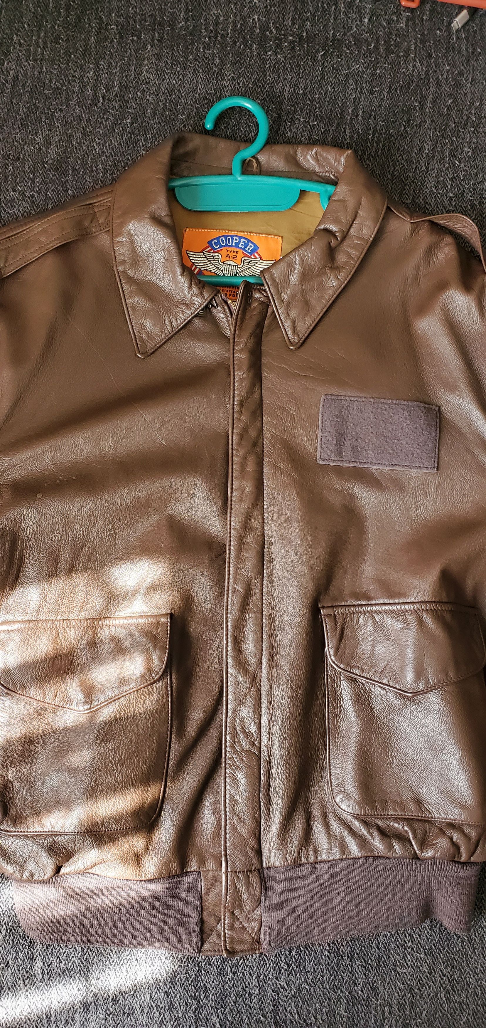 image of Cooper Goatskin Outdoor Bomber Jacket in Brown, Men's (Size Medium)