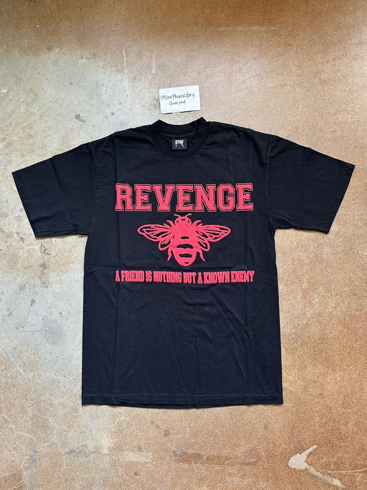 Image of Revenge Friend Tee Black Xl, Men's