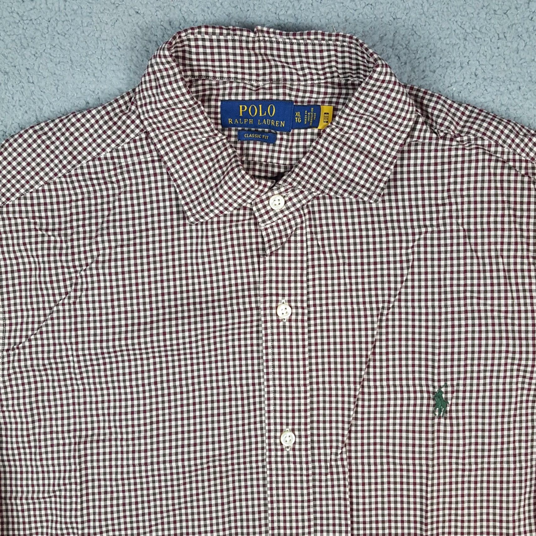 Polo Ralph Lauren Vintage Polo Ralph Lauren Men's XL Button-Down Collared Shirt Plaid Gingham Long Sleeve Cotton Retro 90s Workwear Size US XL / EU 56 / 4 - 4 Thumbnail