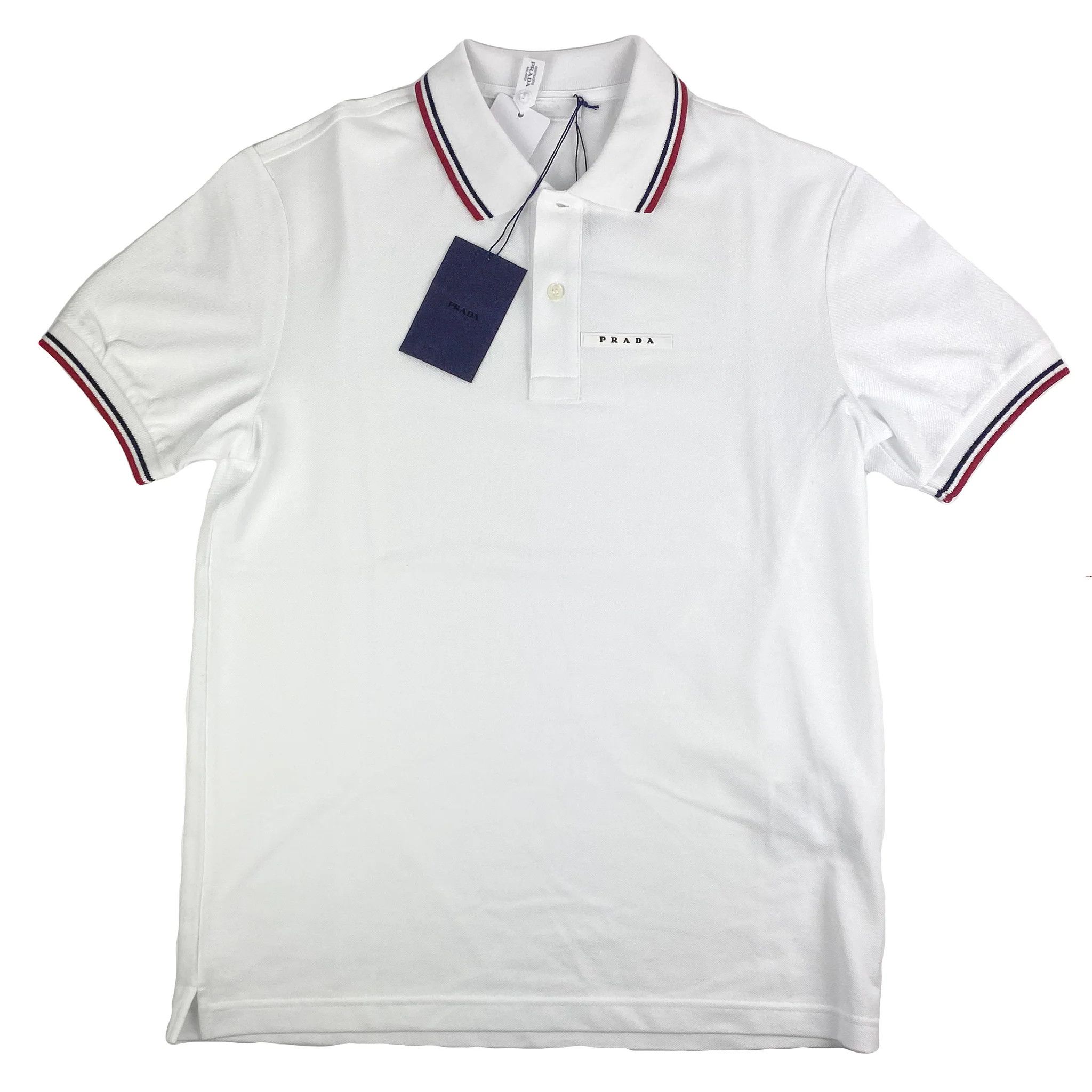Prada o1mt1gz0924 Short Sleeve Polo Shirt in White Size US XL / EU 56 / 4 - 1 Thumbnail