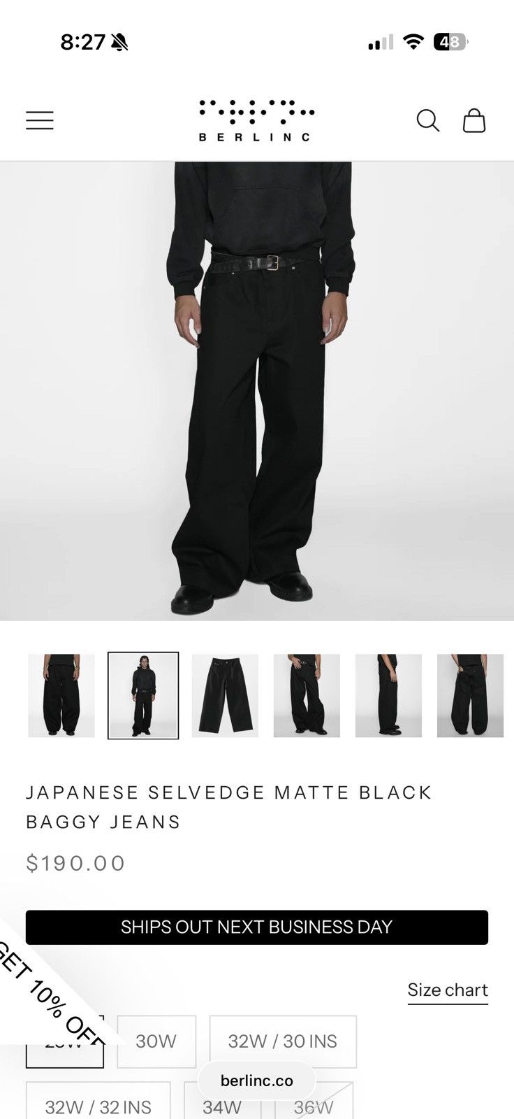 Other Berlinc Jet Black Japanese Selvedge Denim Size US 30 / EU 46 - 9 Thumbnail