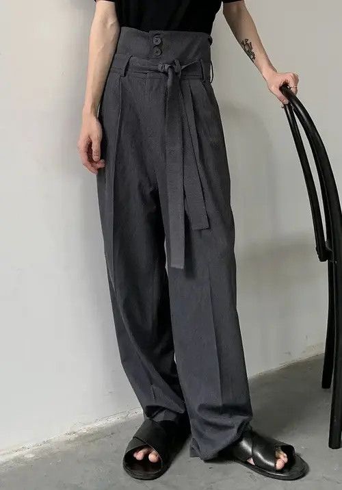 VIBE Cleanfit retro folded flap high waisted pleated pants Size US 30 / EU 46 - 1 Thumbnail