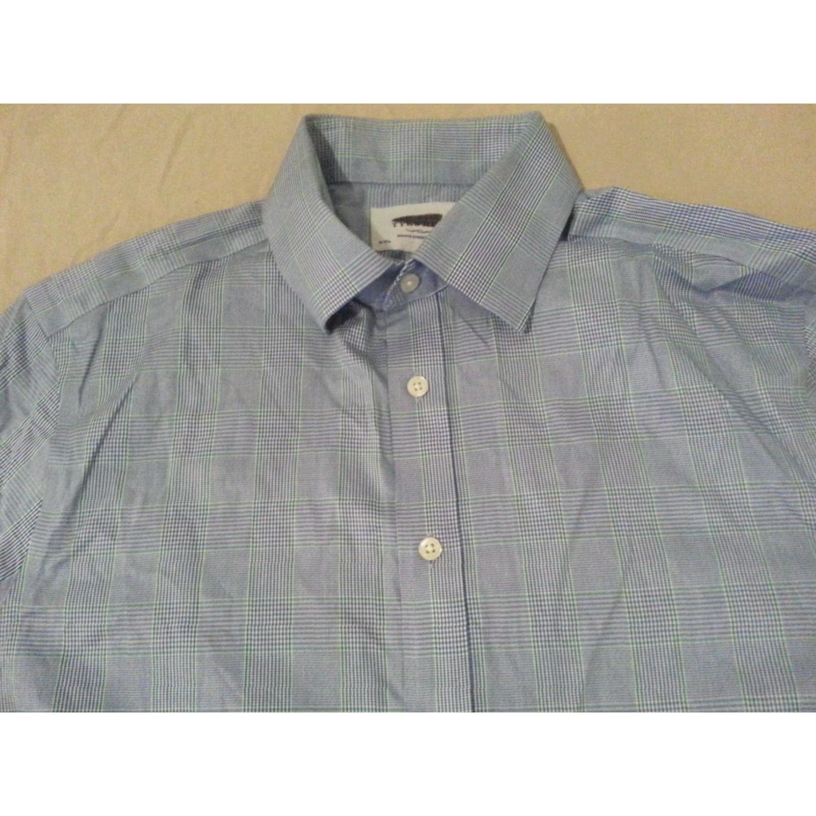 Charles Tyrwhitt Charles Tyrwhitt Shirt Mens 16 35 Slim Cotton Blue Button Size 42R - 3 Thumbnail