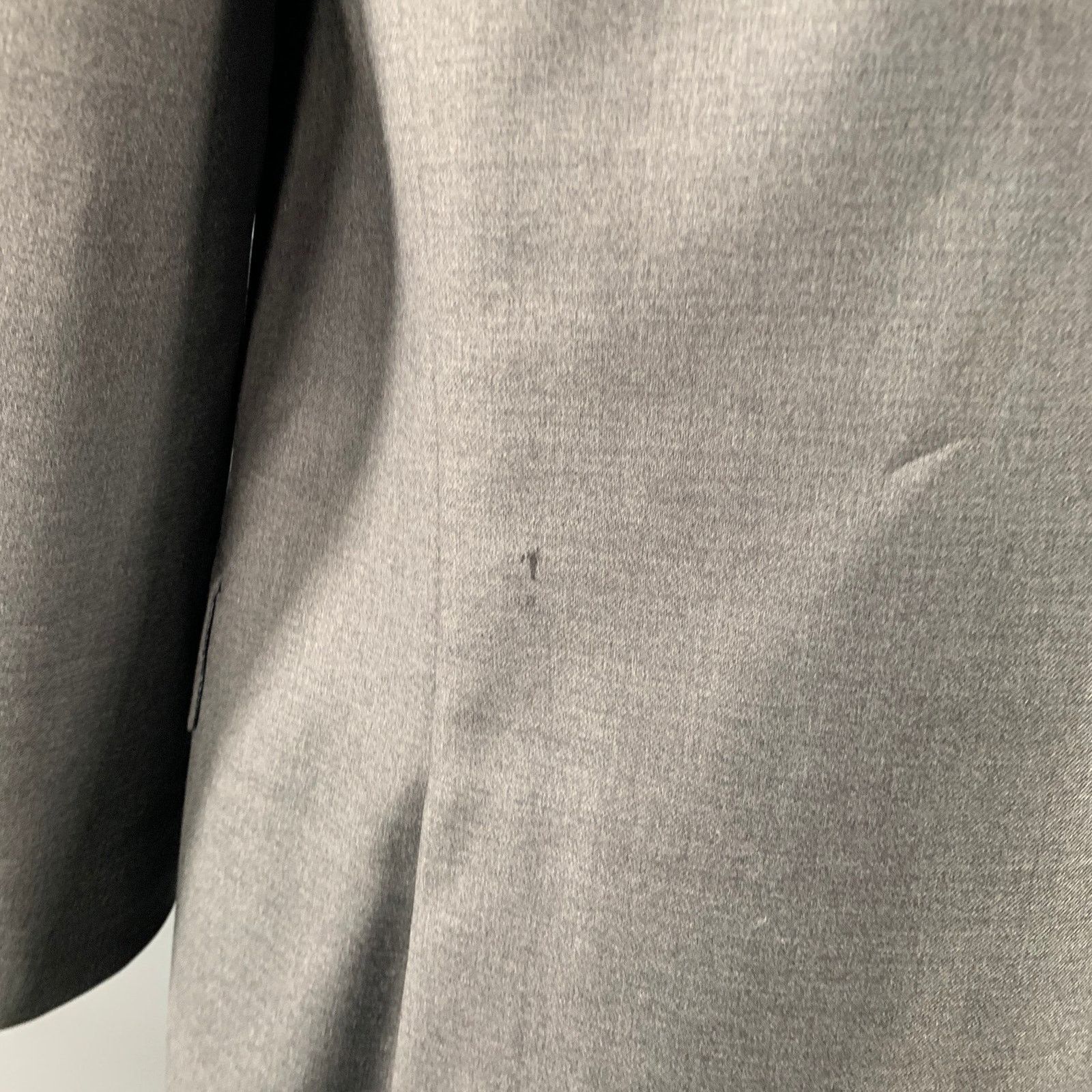 Ermenegildo Zegna Size 44 Grey Wool Single Breasted Notch Lapel Sport Coat Size 44R - 5 Thumbnail