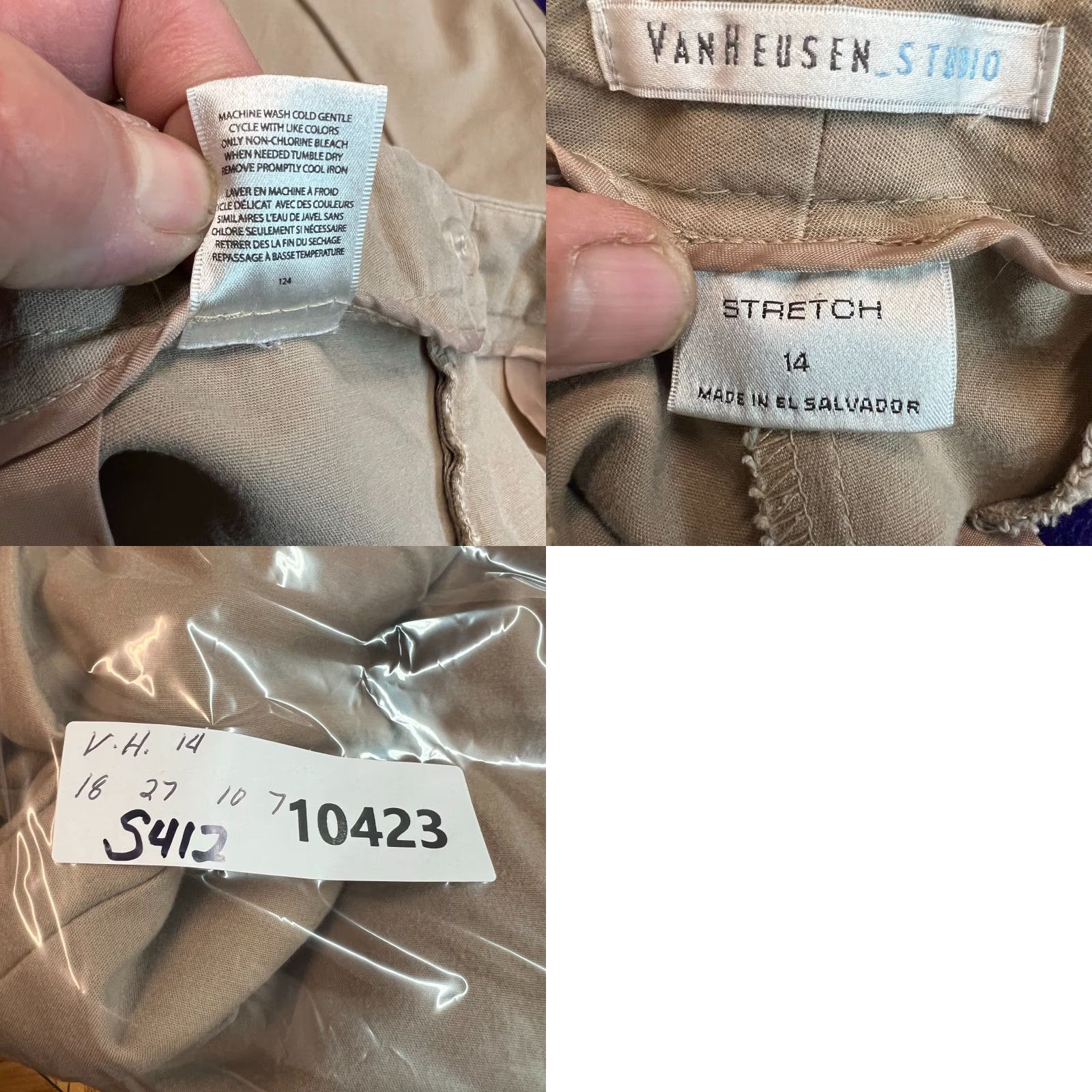Van Heusen Van Heusen Women's Khakis Pants Size 14 36X27 Stretch Cotton Blend Brown Casual Workwear Size 36" / US 14 / IT 50 - 8 Thumbnail