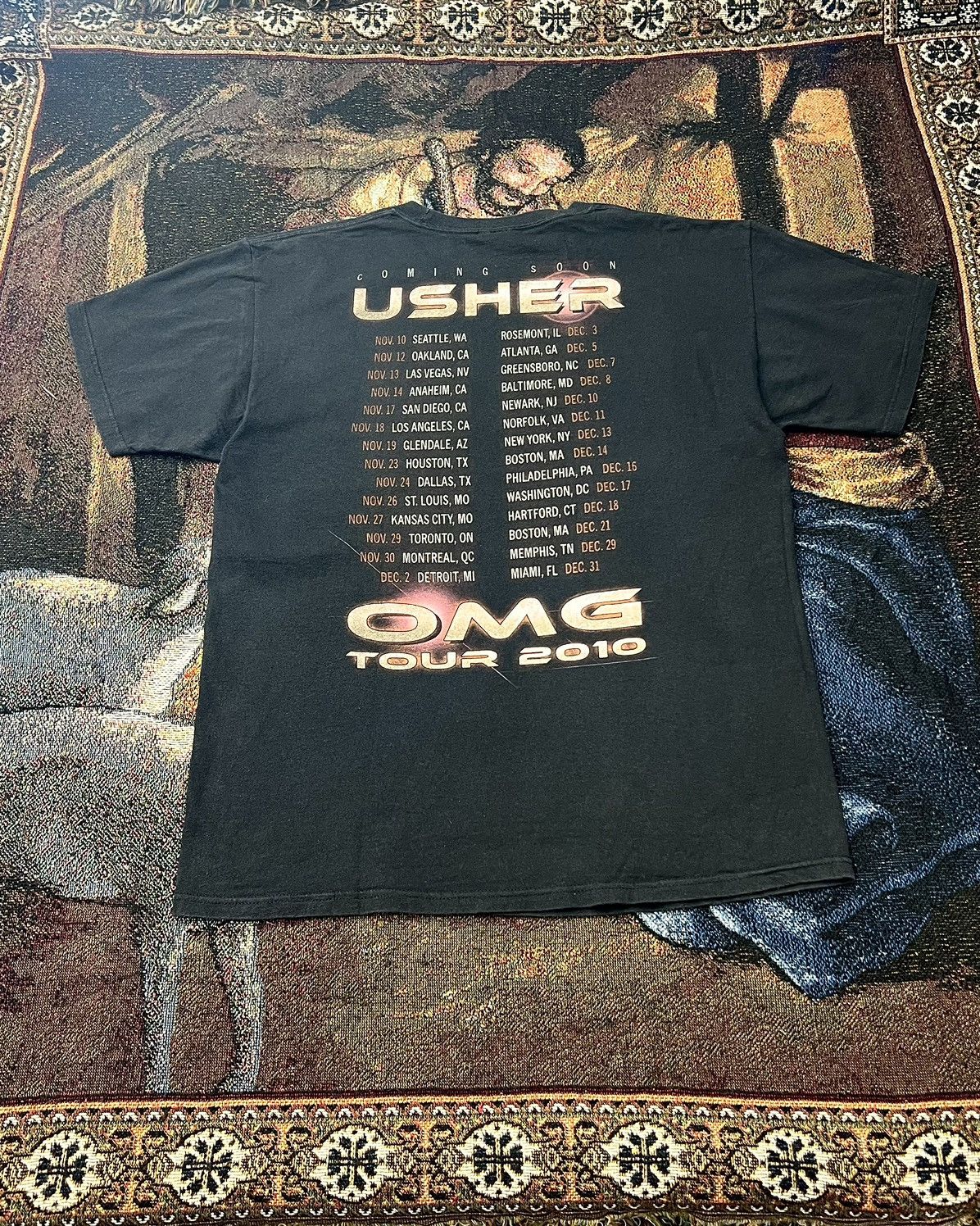 Rap Tees Usher OMG Rap Tee 2010 Size US L / EU 52-54 / 3 - 3 Thumbnail