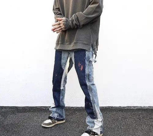 image of Vintage Streetwear Denim Jeans in Blue, Men's (Size 32)