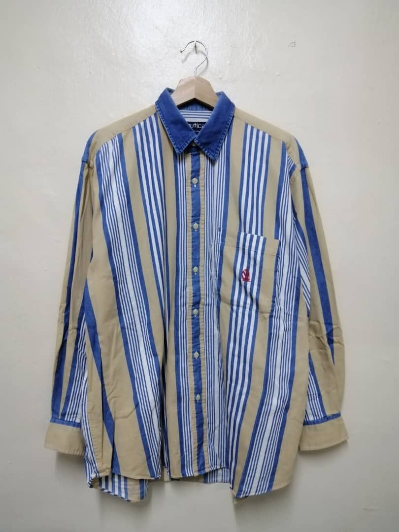 Nautica × Vintage Vintage Nautica Button Shirt Size US L / EU 52-54 / 3 - 1 Thumbnail