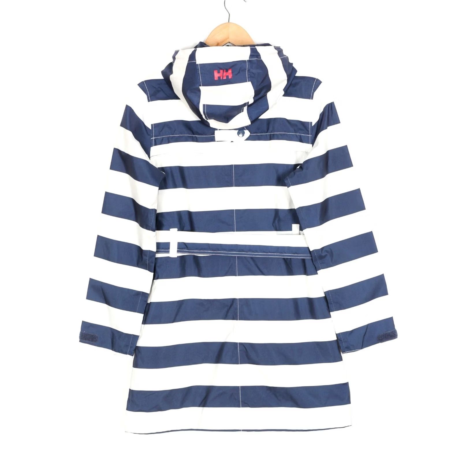 Helly Hansen HELly Hansen Belted Hooded Raincoat Jacket Women S White, Blue Waterproof, All Seasons, Regular Size S / US 4 / IT 40 - 4 Thumbnail