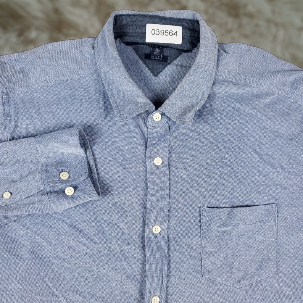 Tommy Hilfiger VINTAGE Tommy Hilfiger Shirt Mens XL Blue Button-Up Casual Long Sleeve - Cotton, Solid, Preppy, Classic Menswear Size US XL / EU 56 / 4 - 1 Thumbnail