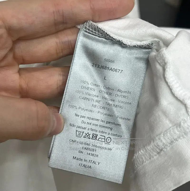 Dior Dior White Cotton Men's T-Shirt . Size US L / EU 52-54 / 3 - 3 Thumbnail