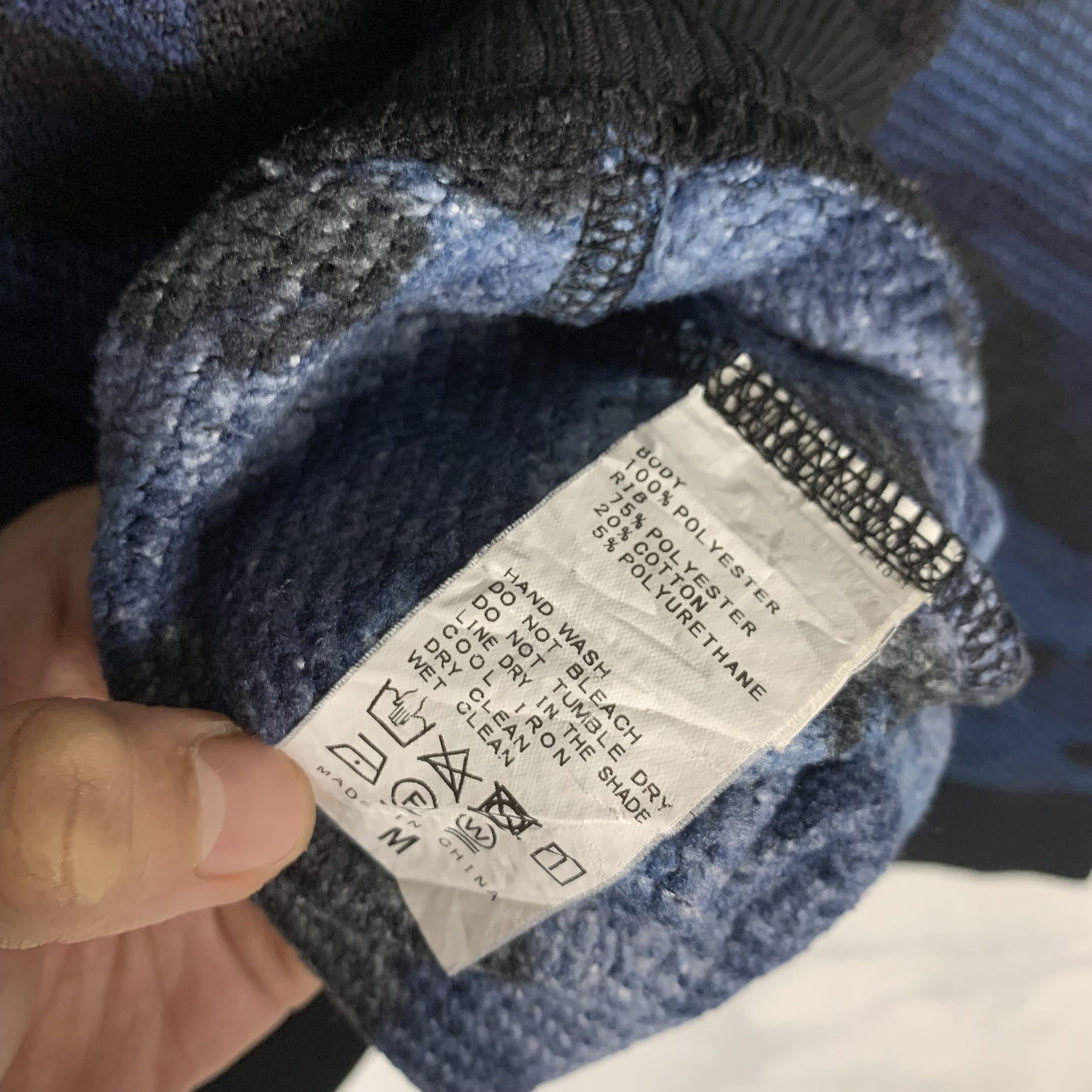 Japanese Brand INHERIT Blue Camo Jumper Knit Sweater Size US S / EU 44-46 / 1 - 5 Thumbnail