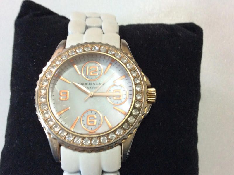 Designer identity stone case with white stainless steel watch Size ONE SIZE - 5 Thumbnail
