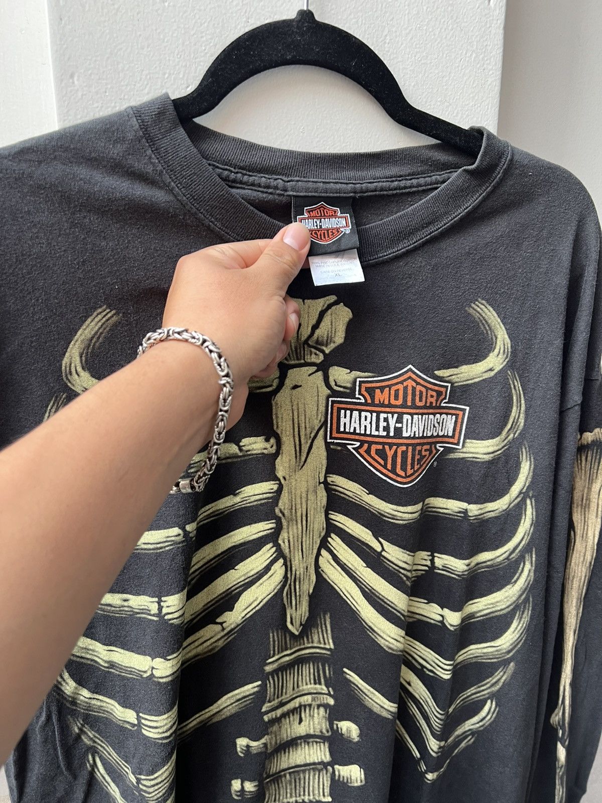 Harley Davidson Harley Davidson Skeleton 2000s Vintage Size US XL / EU 56 / 4 - 3 Thumbnail