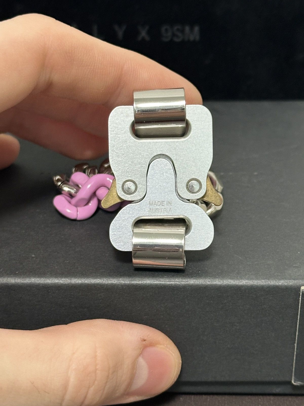 1017 ALYX 9SM 1017 ALYX 9SM Silver & Pink Colored Bracelet, size S-M Size ONE SIZE - 6 Thumbnail