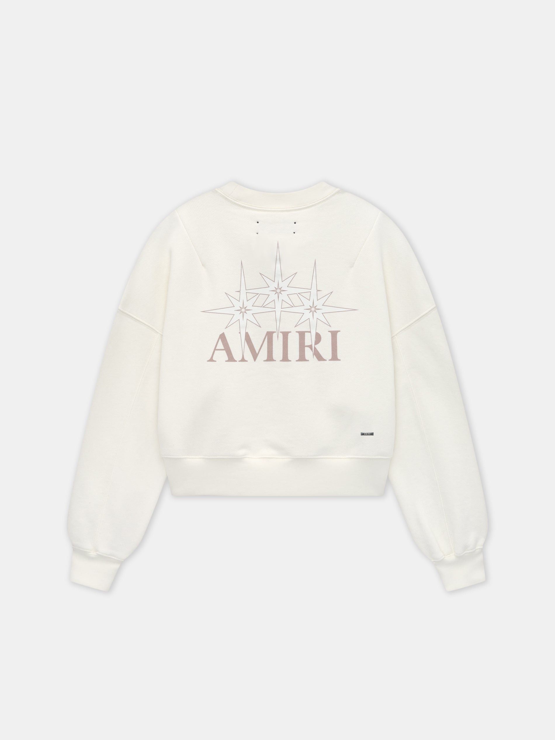 Amiri o1s1wg110426 Starburst Crewneck Sweatshirt in Ivory Size M / US 6-8 / IT 42-44 - 2 Thumbnail