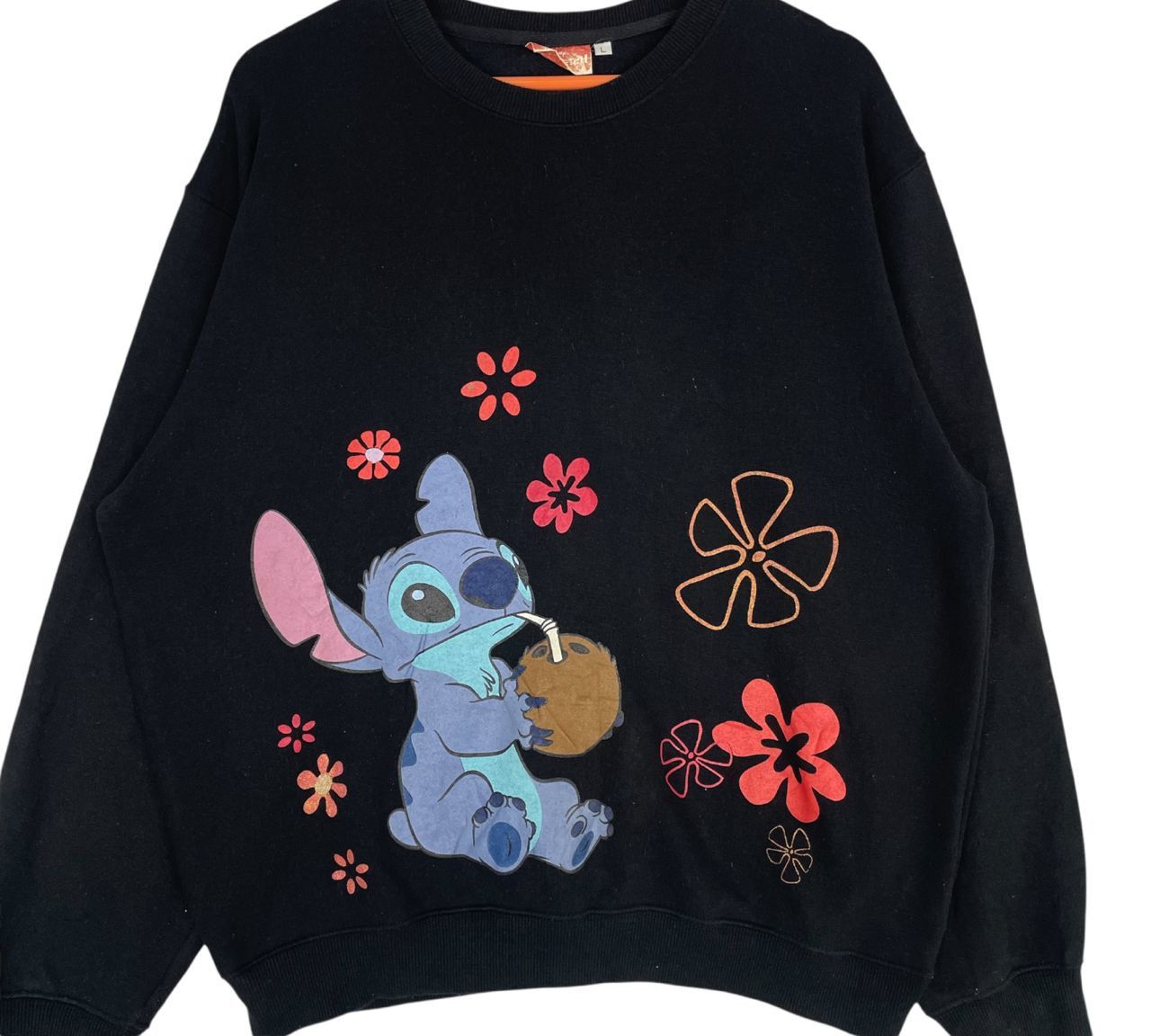 Vintage Cartoon Lilo and Stitch Big Logo Printed Sweatshirt