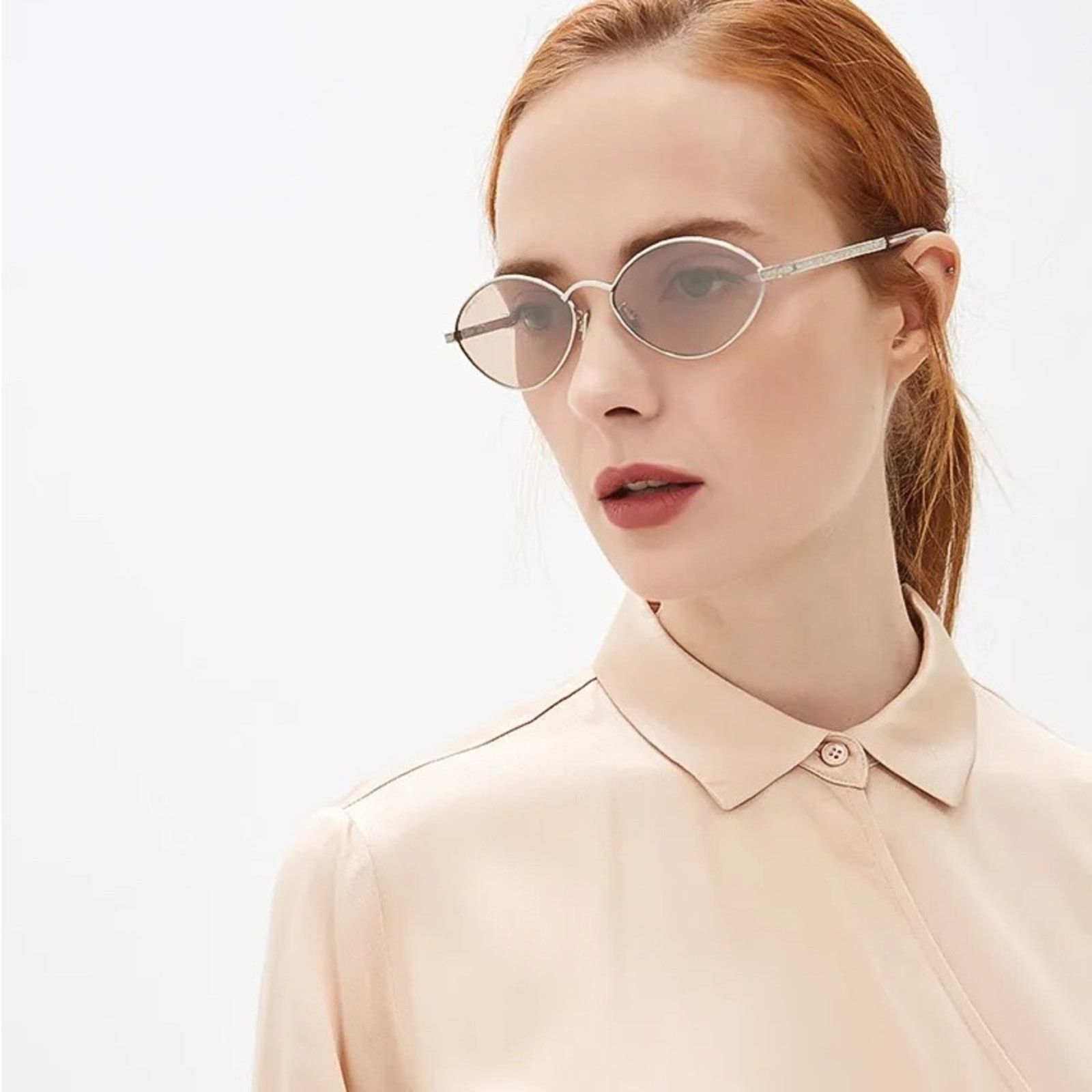 Jimmy Choo JIMMY CHOO SUNGLASSES Sonny/S 9F6 Peach Palladium with Chain Size ONE SIZE - 4 Thumbnail