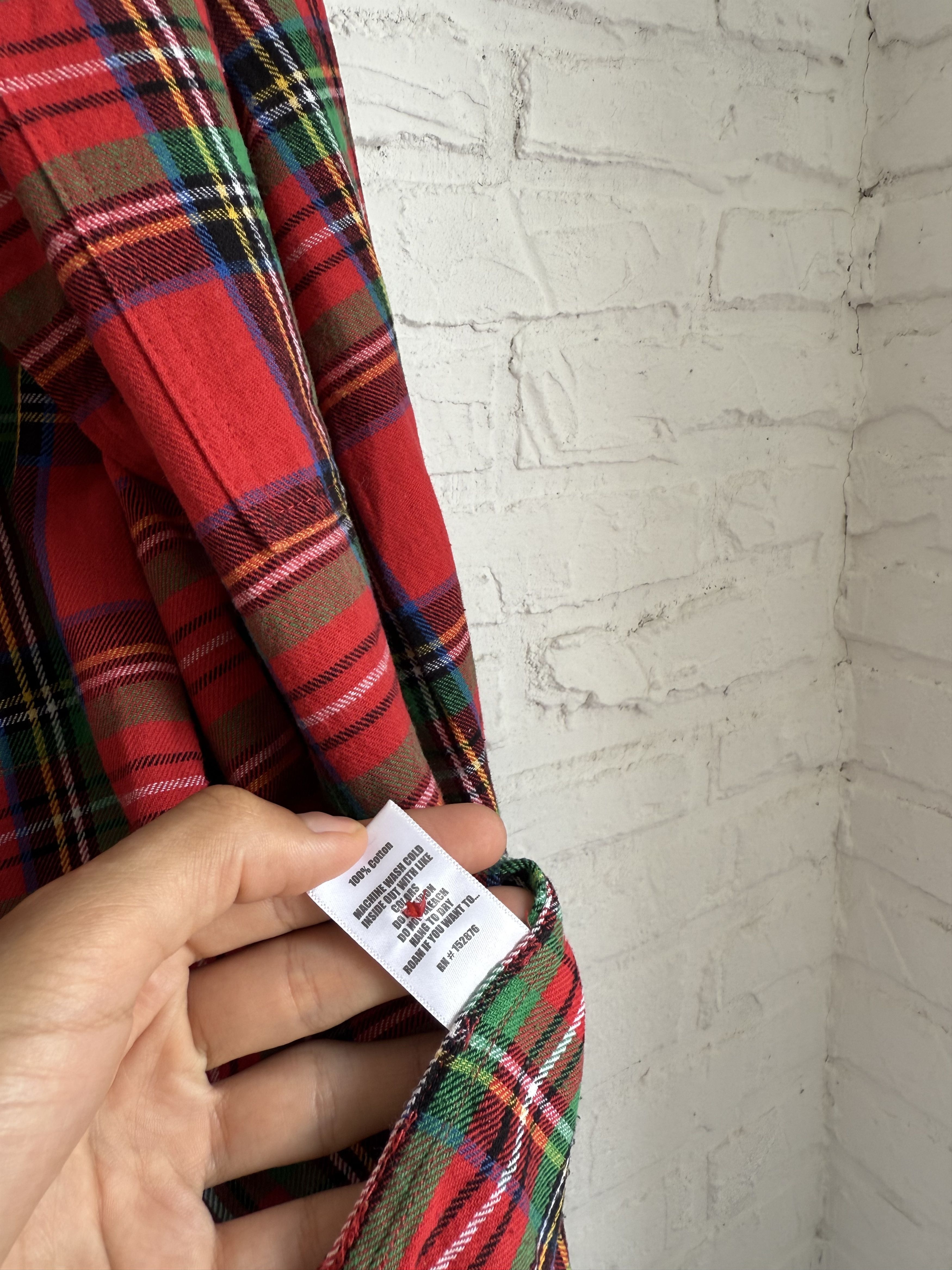 Pleasures Pleasures flannel shirt back logo Size US M / EU 48-50 / 2 - 7 Thumbnail