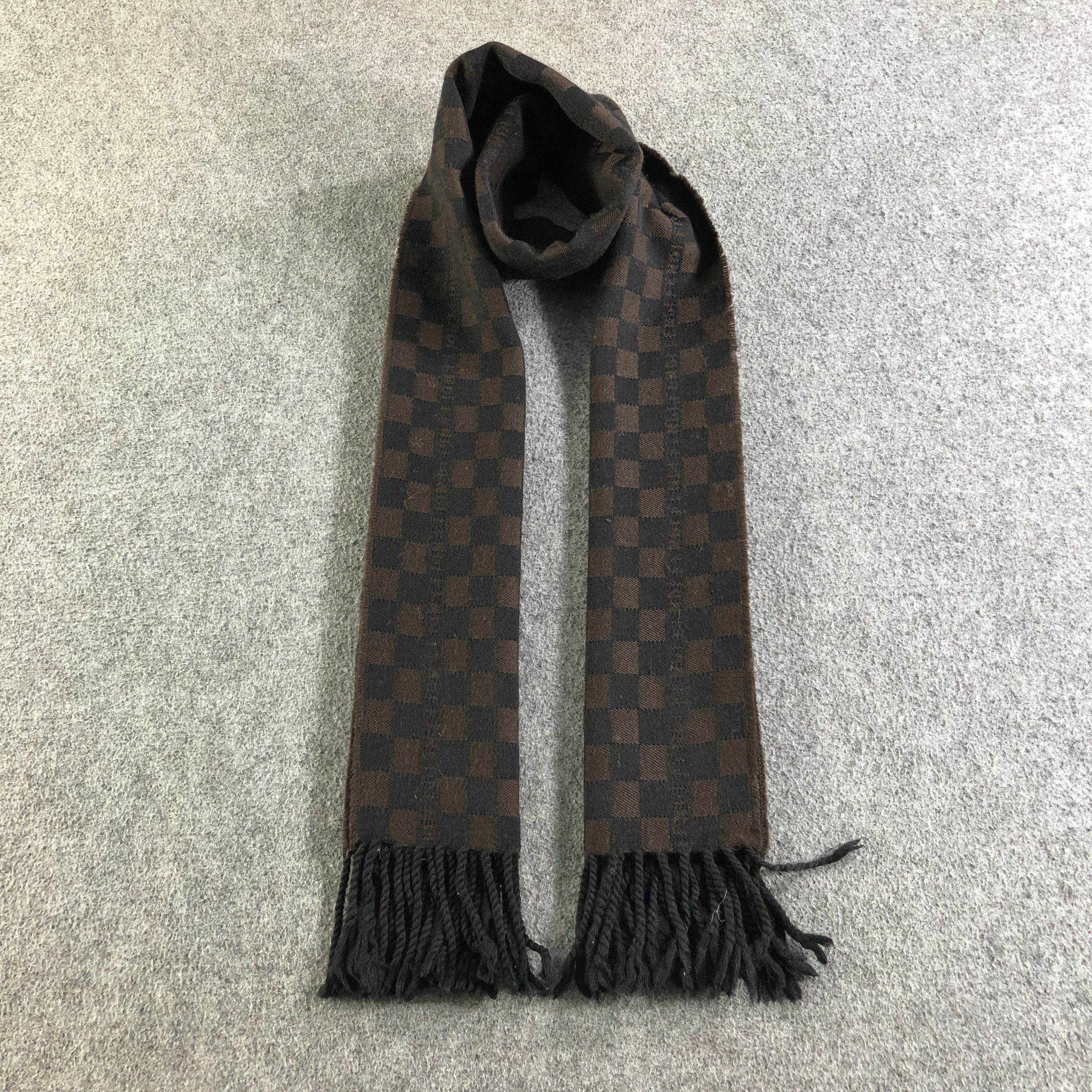 Fendi FENDI Checkered Wool Scarf Muffler Neckwear V2103 Size ONE SIZE - 1 Thumbnail