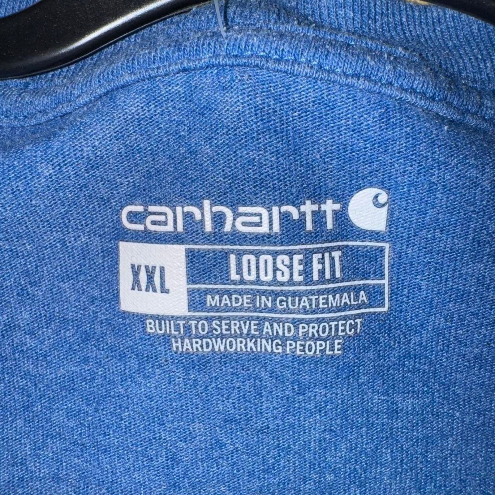 Carhartt blue carhartt pocket t-shirt workwear heather blue tee Size US XXL / EU 58 / 5 - 4 Thumbnail
