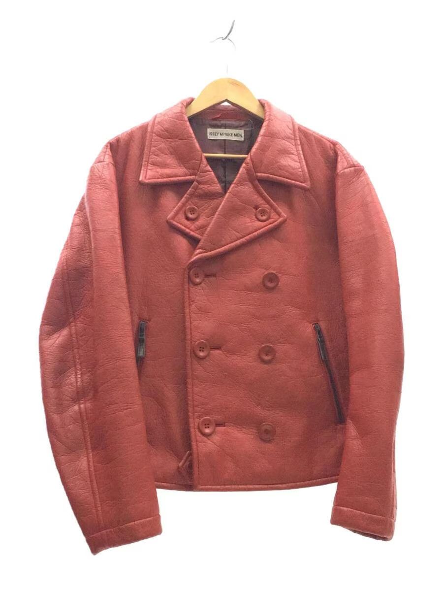 Issey Miyake Double Breasted Leather Biker Jacket Size US L / EU 52-54 / 3 - 1 Thumbnail