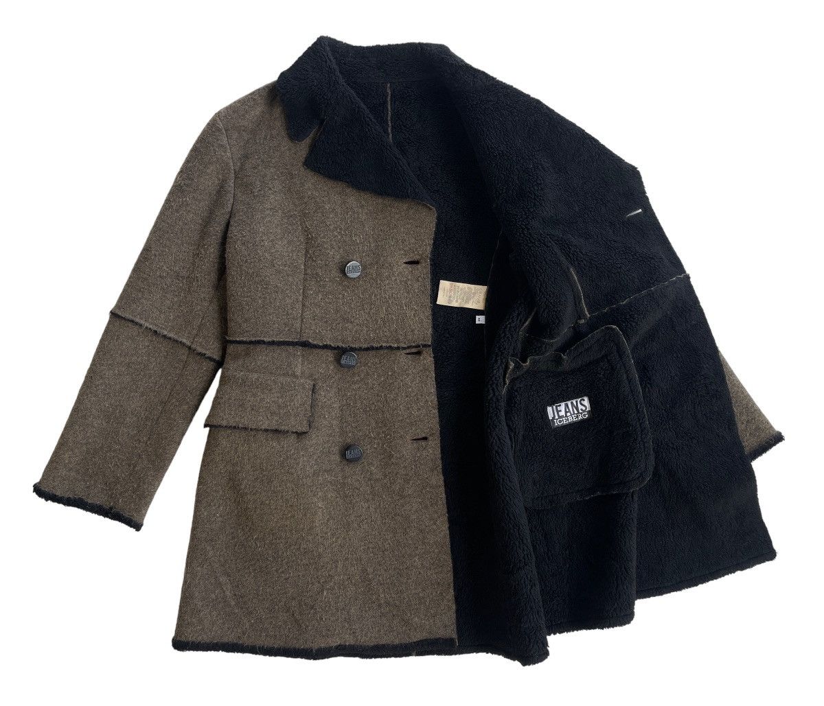 Iceberg Iceberg Wool Double Breasted Sherpa Jacket Size S / US 4 / IT 40 - 5 Thumbnail