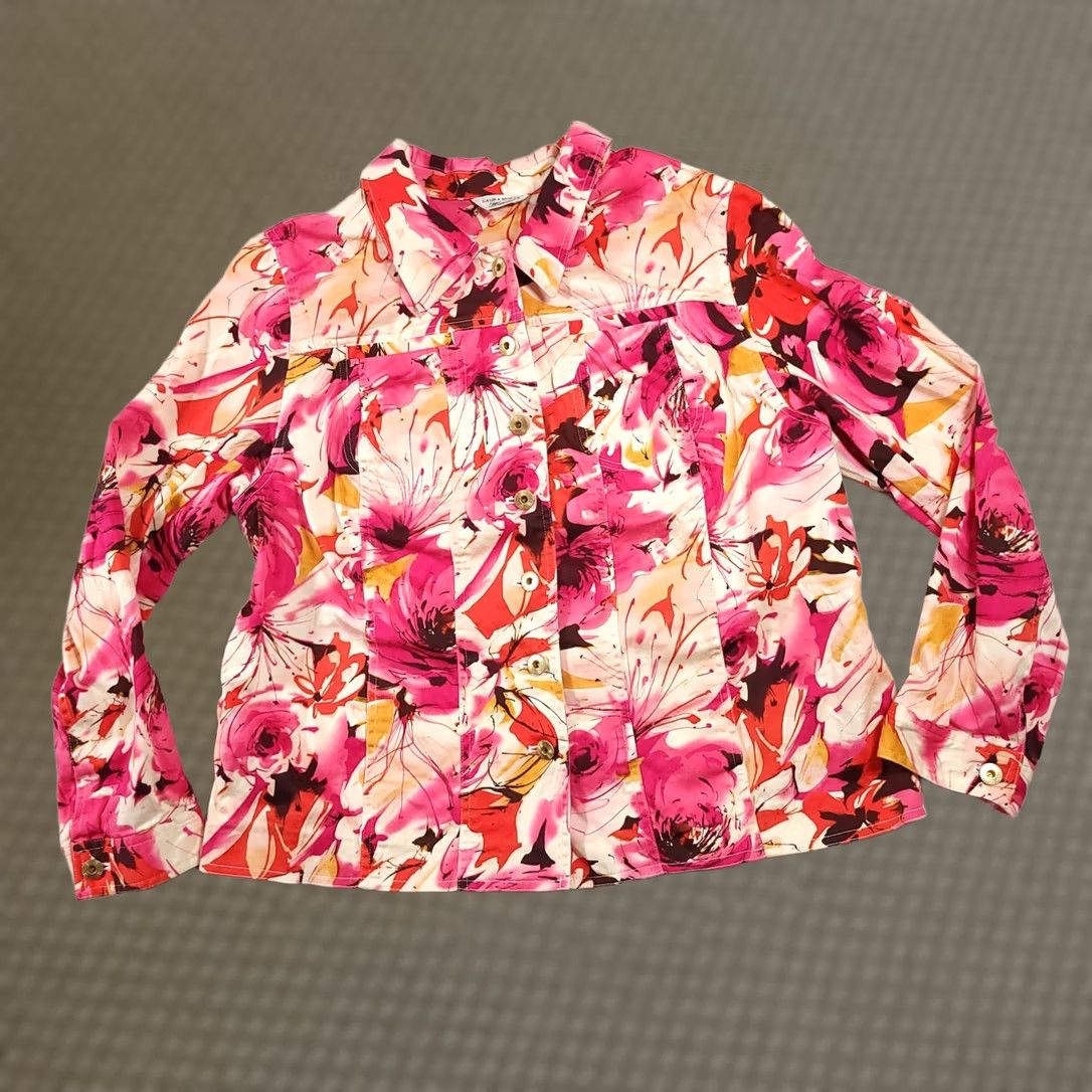 Laura Ashley Laura Ashley Jacket Women's 1X Blazer Floral All Over Print Button Up Collared Kleid Blazer Colorful Multicolor Floral 1X Womens Size XL / US 12-14 / IT 48-50 - 1 Thumbnail