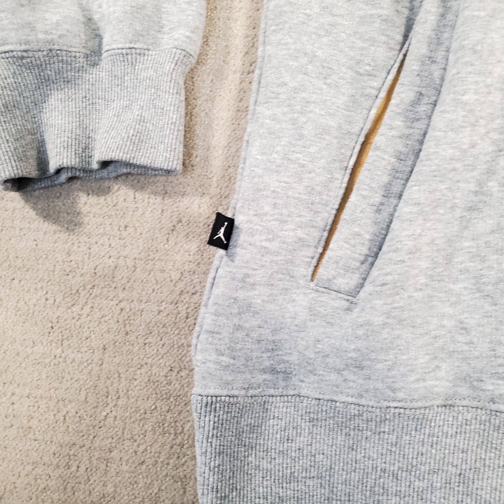 Jordan Brand Nike Air Jordan Hoodie Mens XL Gray Flight Pullover Spellout 427348 063 Size US XL / EU 56 / 4 - 3 Thumbnail